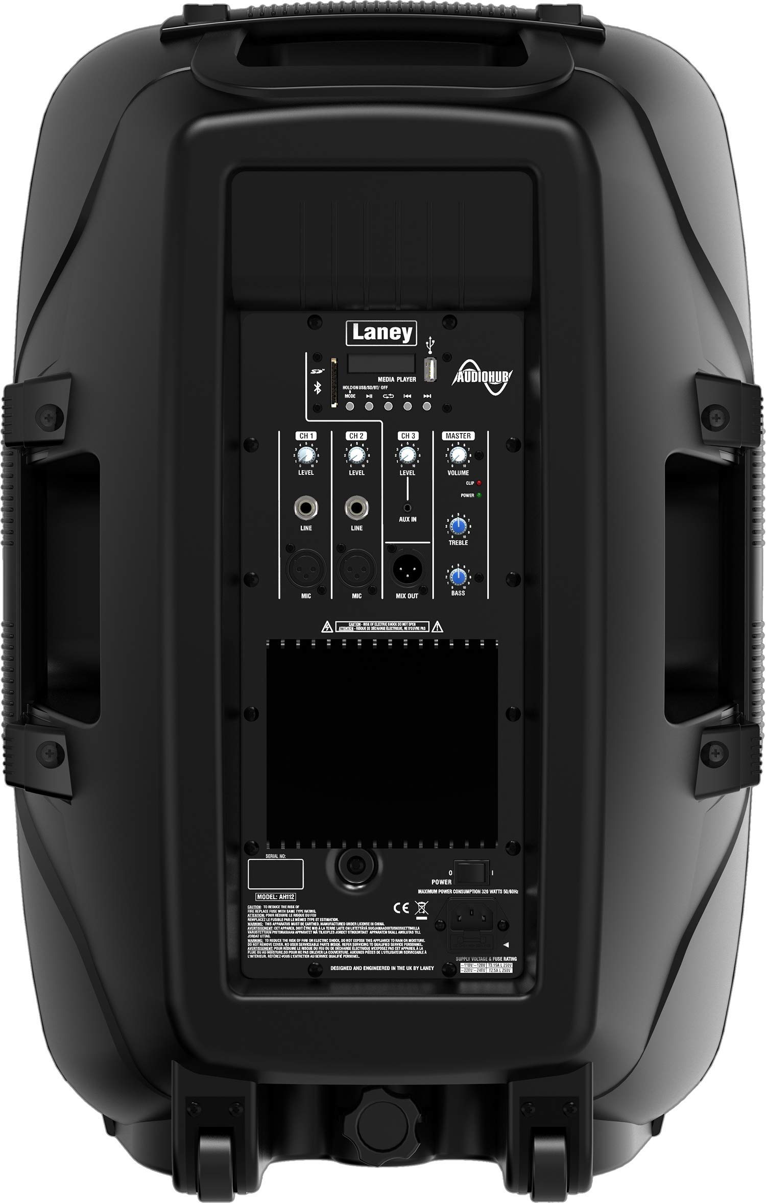 Laney AH115 300W Powered Speaker Cabinet - High Power Guitar/Bass Amp for Live Performances & Studio Recording - Perfect for Musicians, Bands & DJs