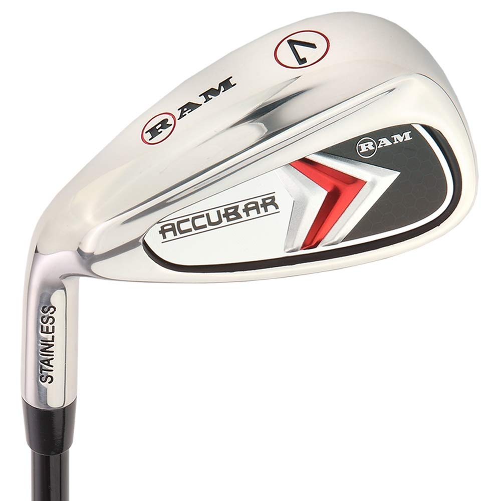 Ram Golf Accubar Men's Left Hand Iron Set 6-7-8-9-PW with 24° & 27° Hybrids for Improved Accuracy and Distance on the Course