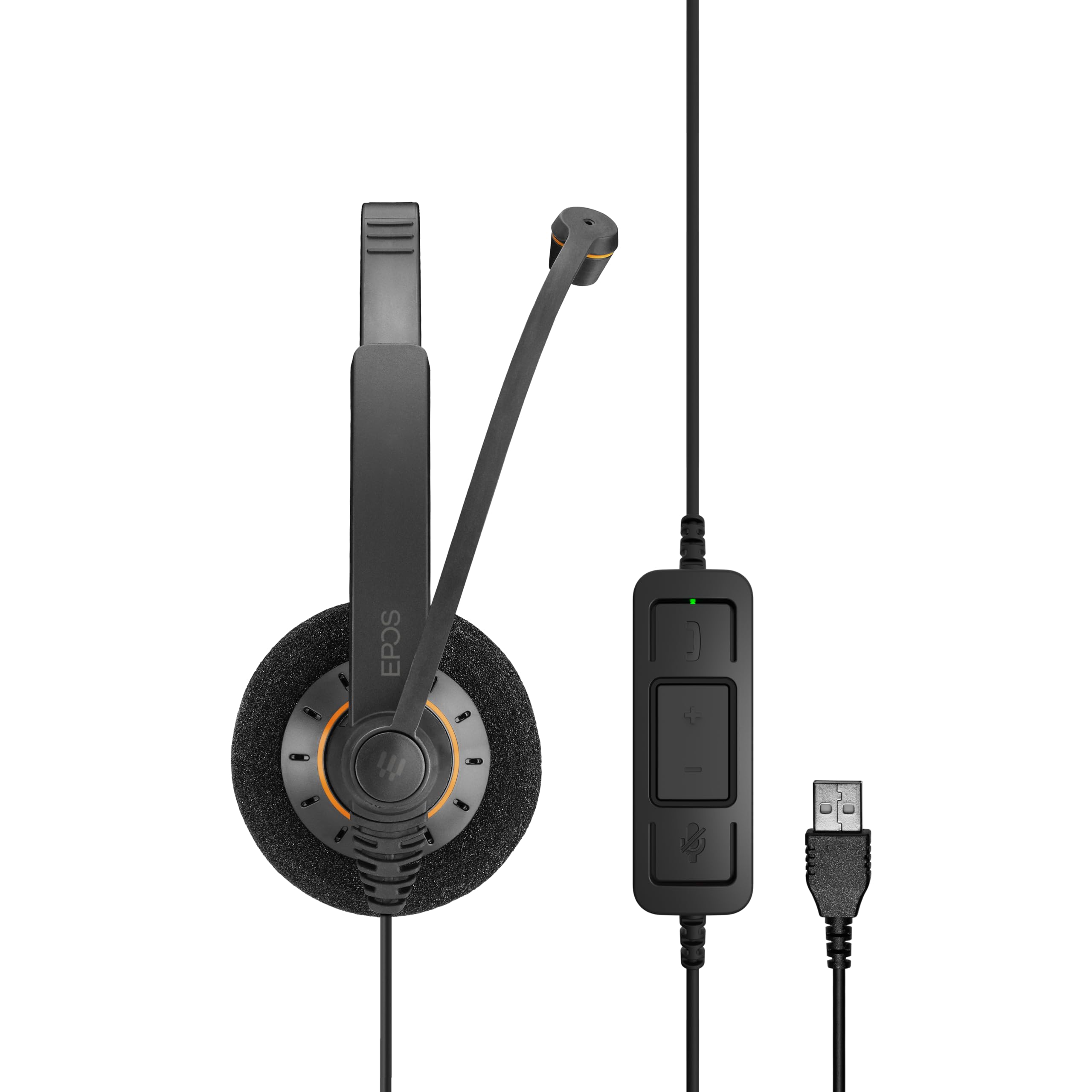 EPOS Sennheiser SC 30 USB ML (504546) Single-Sided Business Headset with HD Sound & Noise-Cancelling Mic | USB Connector | Compatible with Skype for Business, Zoom, Teams | Perfect for Remote Work & Call Centers (Black)