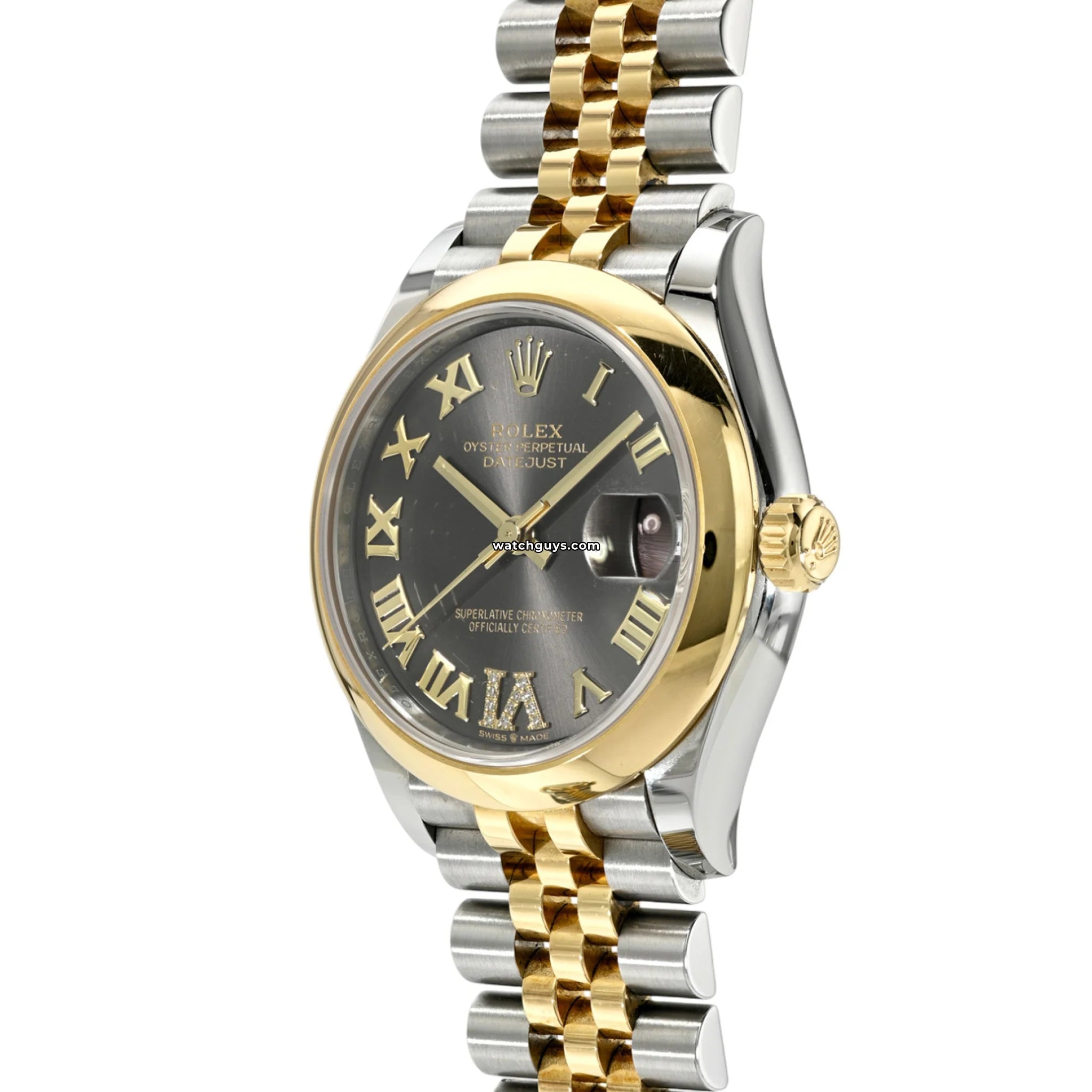 Authentic Rolex Datejust 278243 Women's Watch - Gray Dial, Roman Numerals, Jubilee Bracelet | Luxury Timepiece for Business, Formal Events & Special Occasions