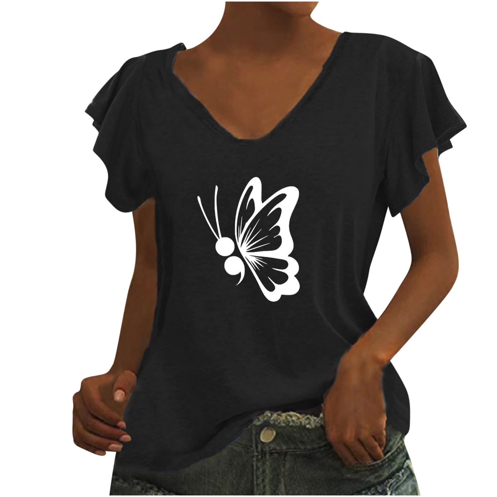 2022 Women's Summer Tops - Basic V-Neck Tunic Blouses with Short Sleeves | Casual Wear, Office Outfits & Vacation Essentials