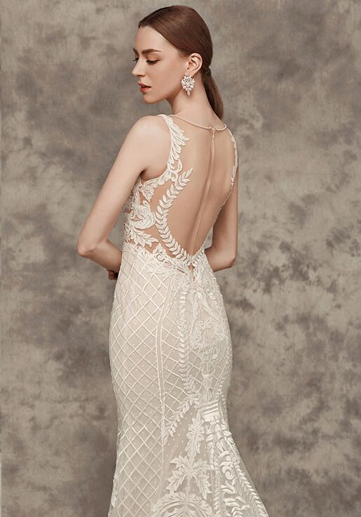 Calla Blanche Victoria 16243 Sample Wedding Gown – Elegant Lace Bridal Dress for Church Ceremony & Formal Events