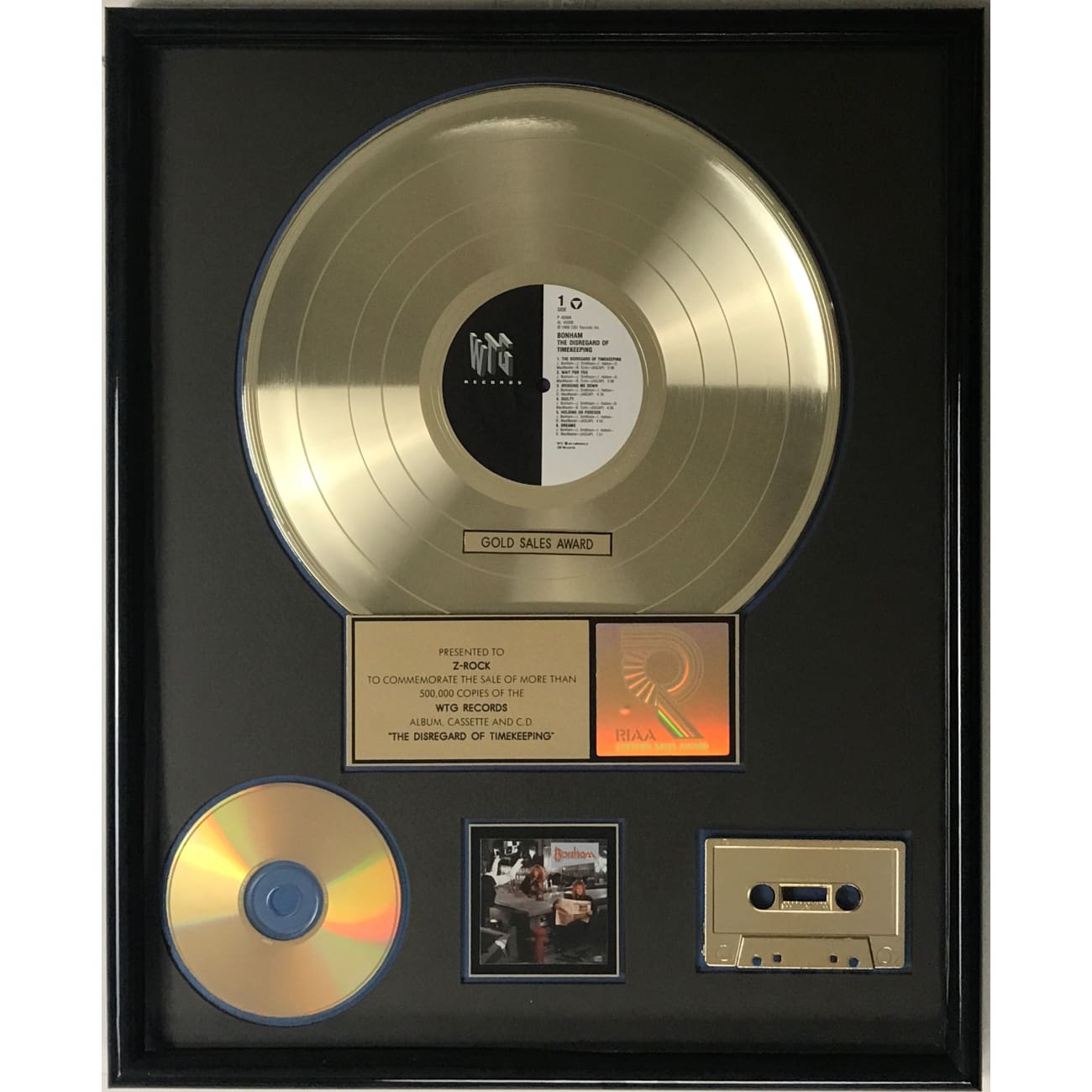 Bonham The Disregard of Timekeeping RIAA Gold Certified Vinyl Record LP - Perfect for Classic Rock Collectors & Music Enthusiasts