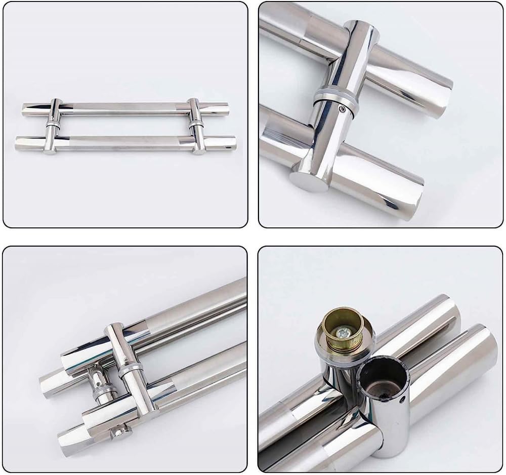 Stainless Steel Shower Door Handles - 800mm for Bathroom & Interior Doors