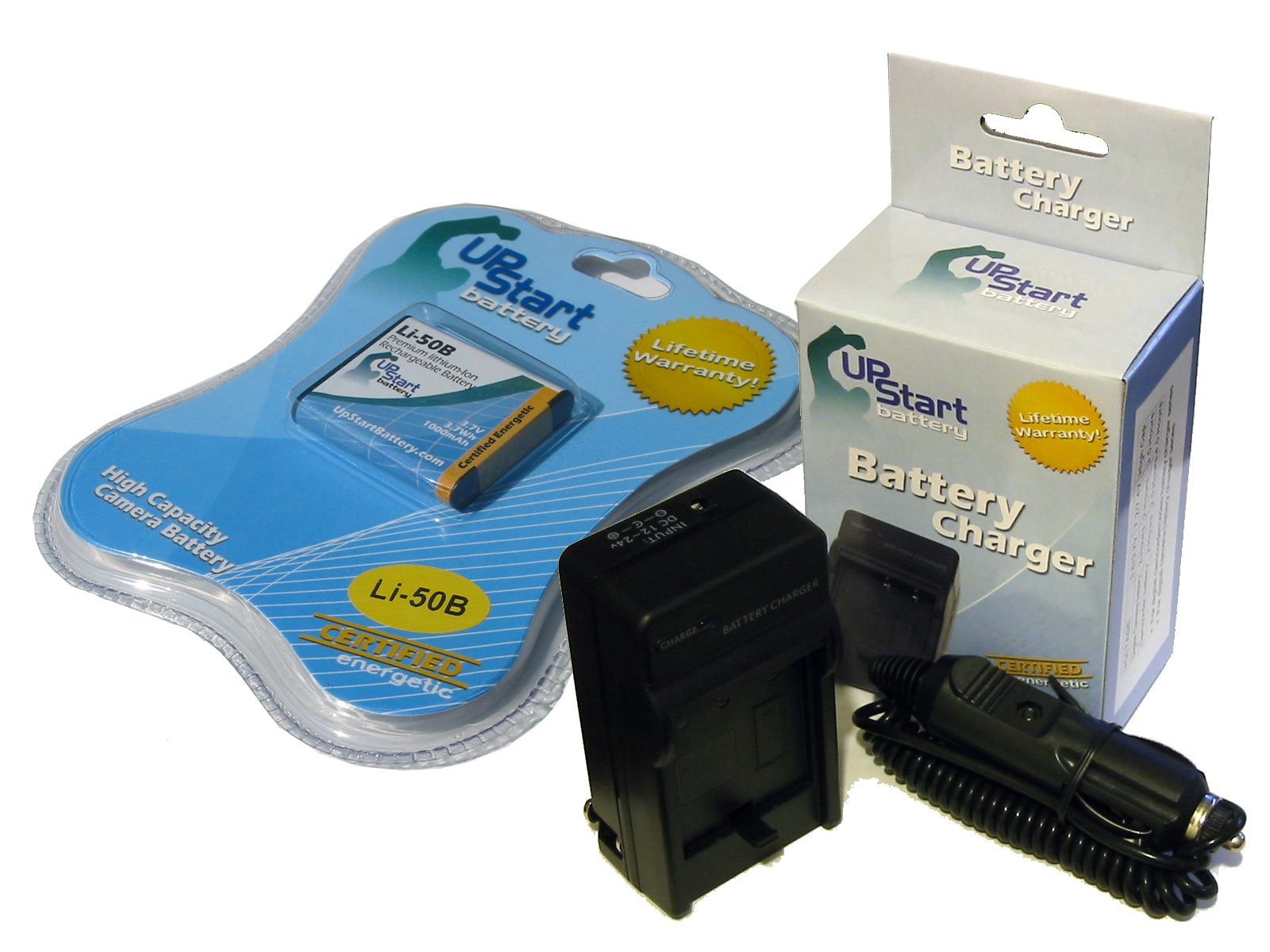 UpStart Replacement Battery & Charger Kit for Olympus Stylus 9000/1010/1020/1030 & Tough 6000/6010/6020/8000/8010/SP-800UZ Digital Cameras - Perfect for Travel Photography & Outdoor Adventures