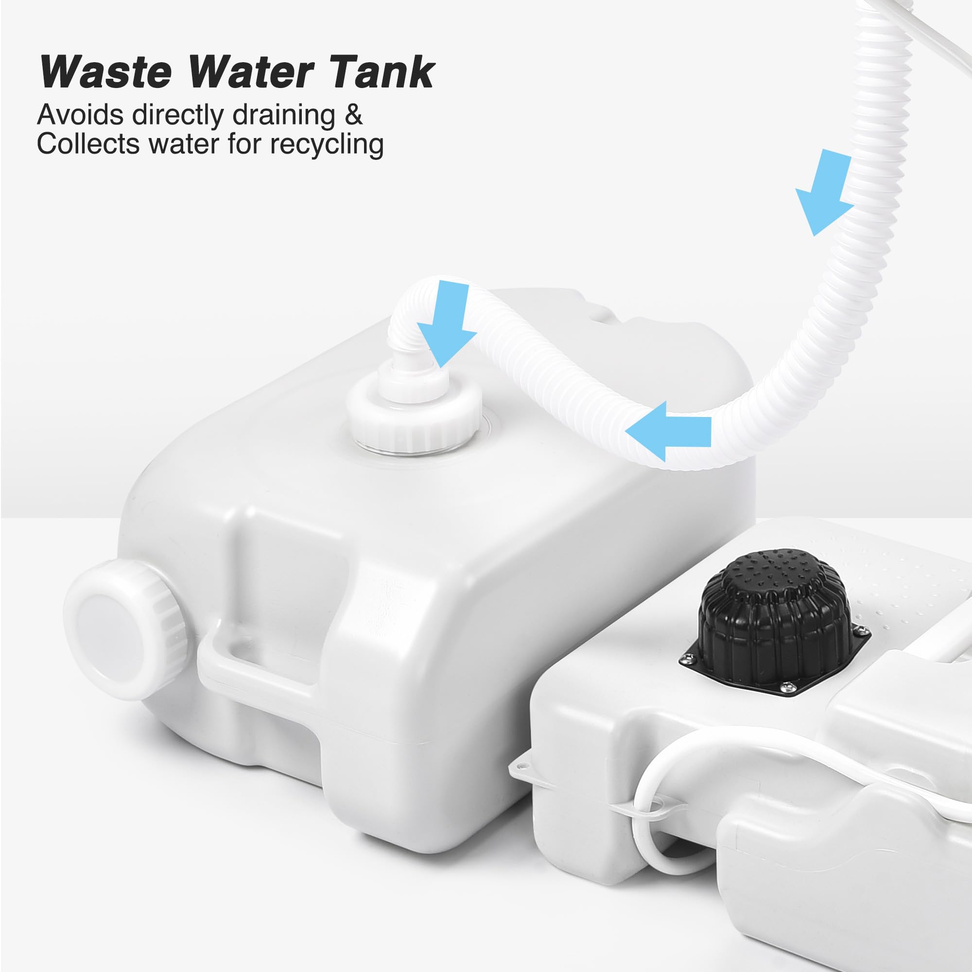 Yescom 17L Portable Camping Sink with 24L Water Tank - Foldable Outdoor Wash Basin for RV, Camping, Hiking & Travel | Perfect for Washing Dishes, Hands & Gear in Remote Areas