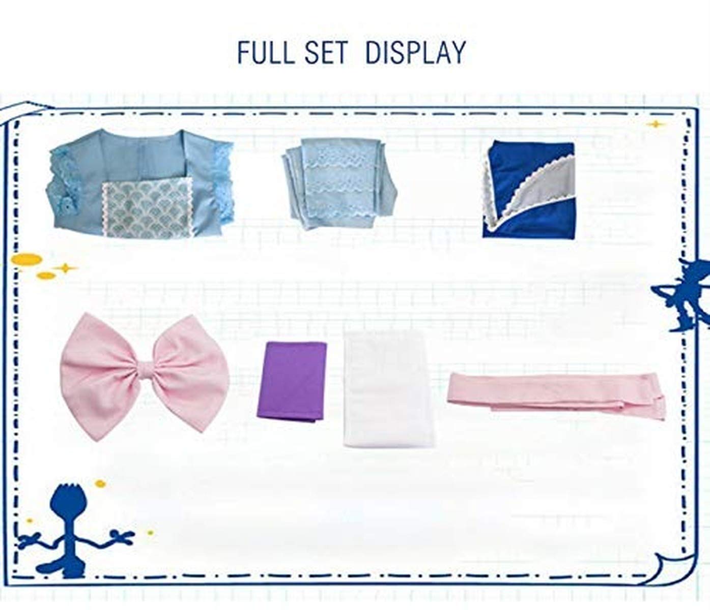Cartoon Princess Shepherdess Cosplay Costume Set - Halloween & Christmas Dress Up Outfit with Skirt | Perfect for Cosplay Events, Themed Parties & Costume Contests