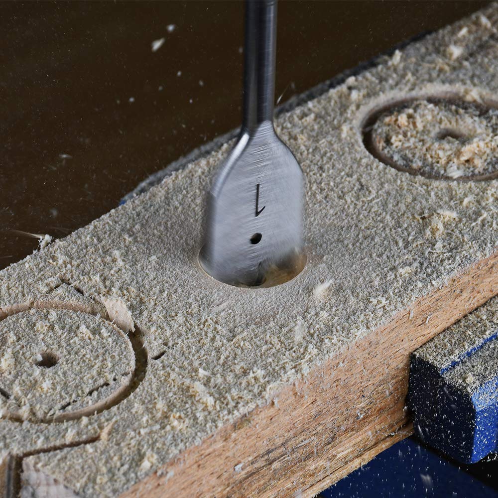 Luckyway 8-Piece Spade Drill Bit Set - 3/8