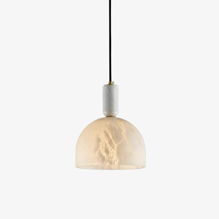 Blair Alabaster Pendant Light Fixture - Modern Minimalist Hanging Chandelier for Kitchen Island, Dining Room & Bedroom Lighting