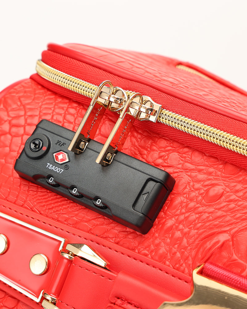 Apollo 2 Ultimate Travel Set - Premium Red Luggage Collection for Business & Vacation | Carry-On & Check-In Suitcase Combo