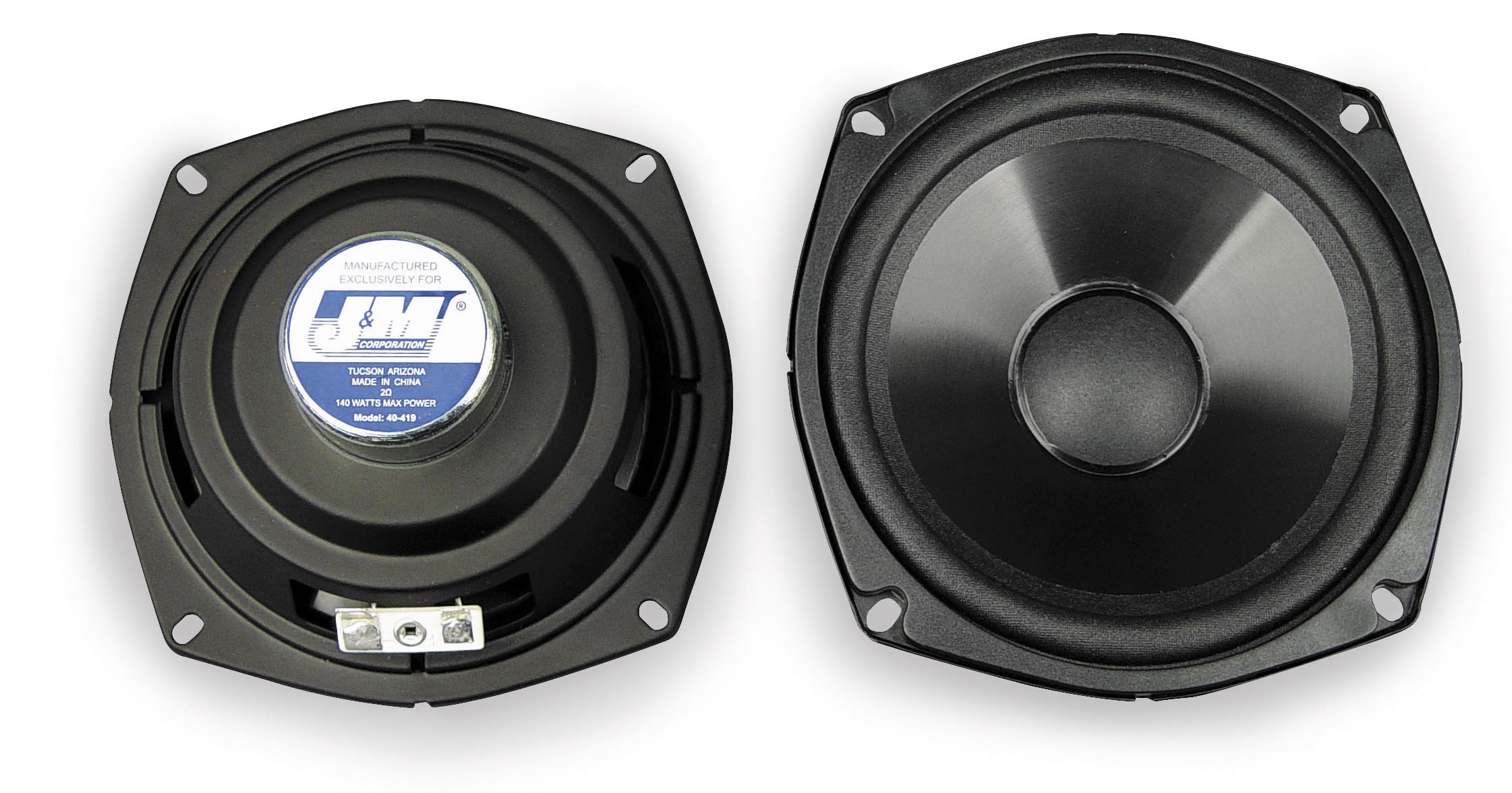 J&M Performance 2-ohm Speaker Kit for Harley Davidson Street Ultra Electra Road Glide 2006-2012 - HSUK-5252 | Premium Motorcycle Audio Upgrade for Clear Sound on Long Rides