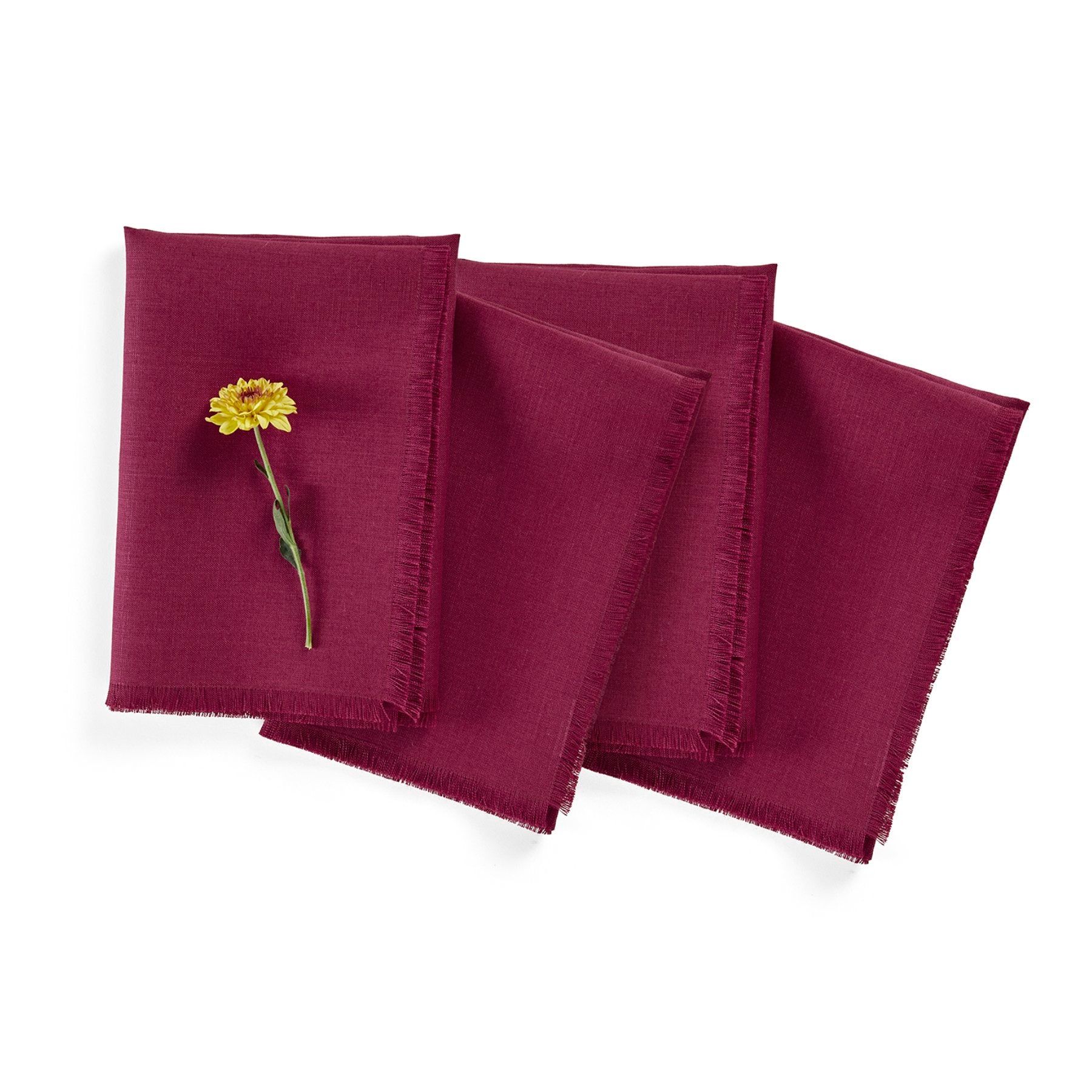 Elegant Fringe Napkins Set of 4 - Premium Cotton Decorative Table Linens for Dinner Parties, Weddings & Home Decor
