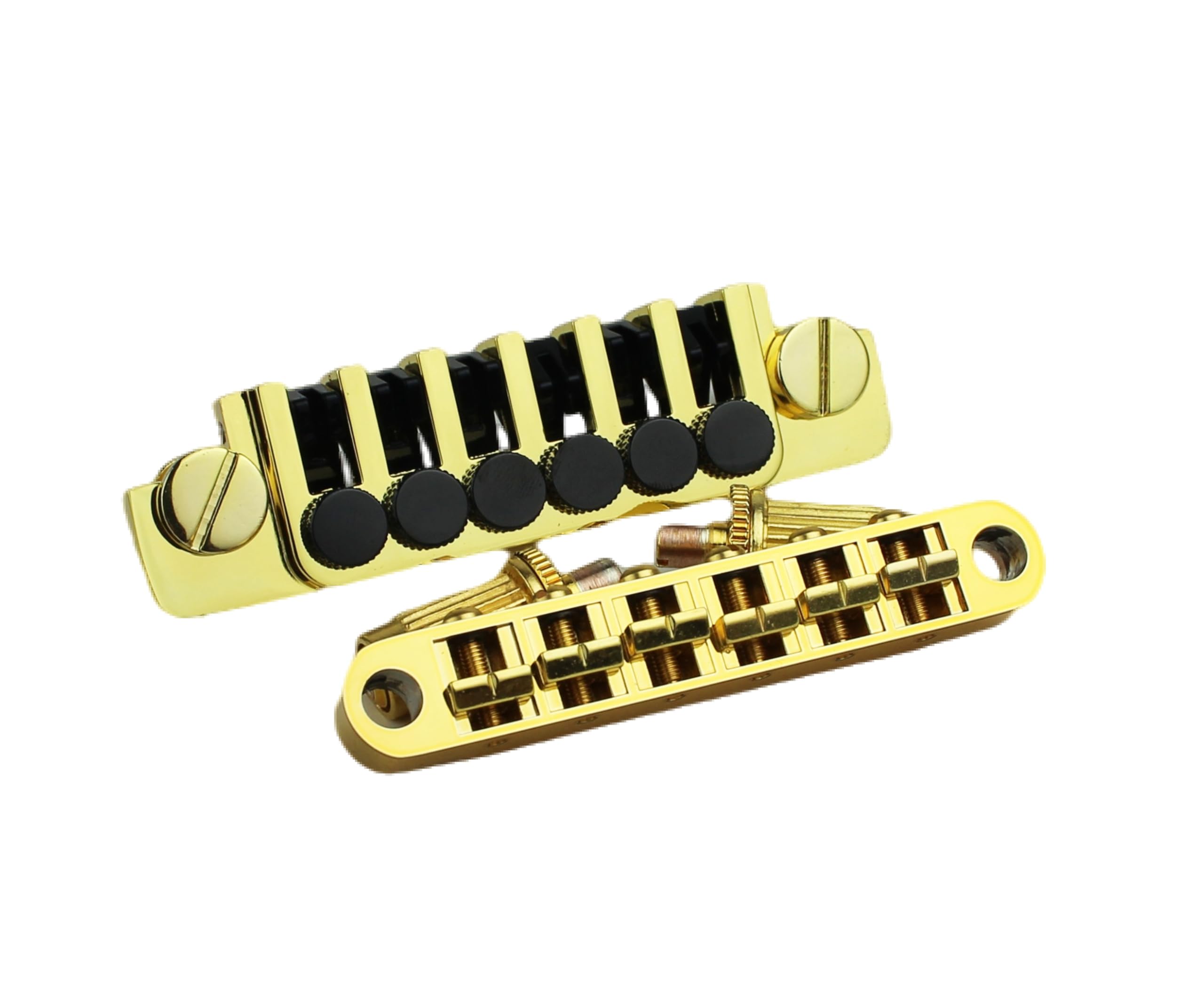 Guyker GM003 Tune-O-Matic Bridge & Vintage Stop Tailpiece Set - Gold Replacement for Gibson Les Paul/SG Electric Guitars | Perfect for Guitar Upgrades & Repairs