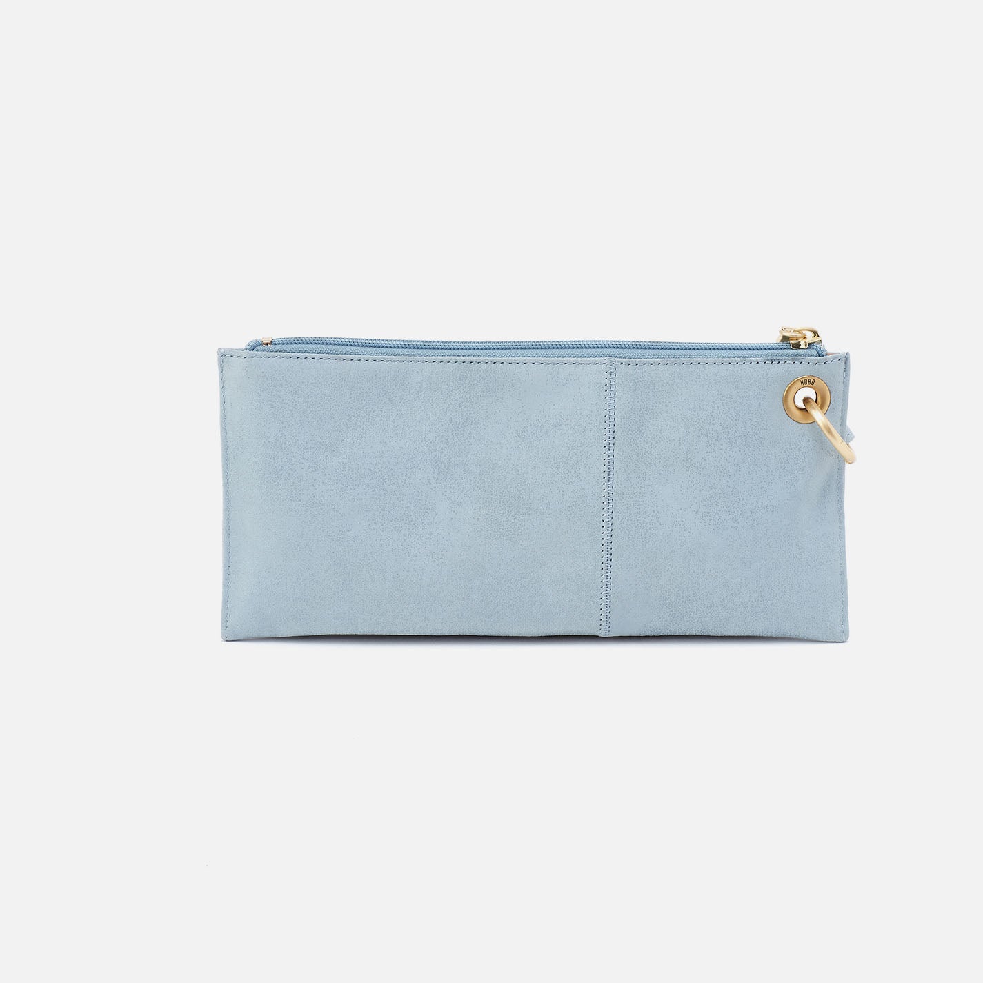 Premium Vida Wristlet in Buffed Leather - Stylish Sky Blue Crossbody Wallet for Women | Perfect for Everyday Use, Shopping & Travel