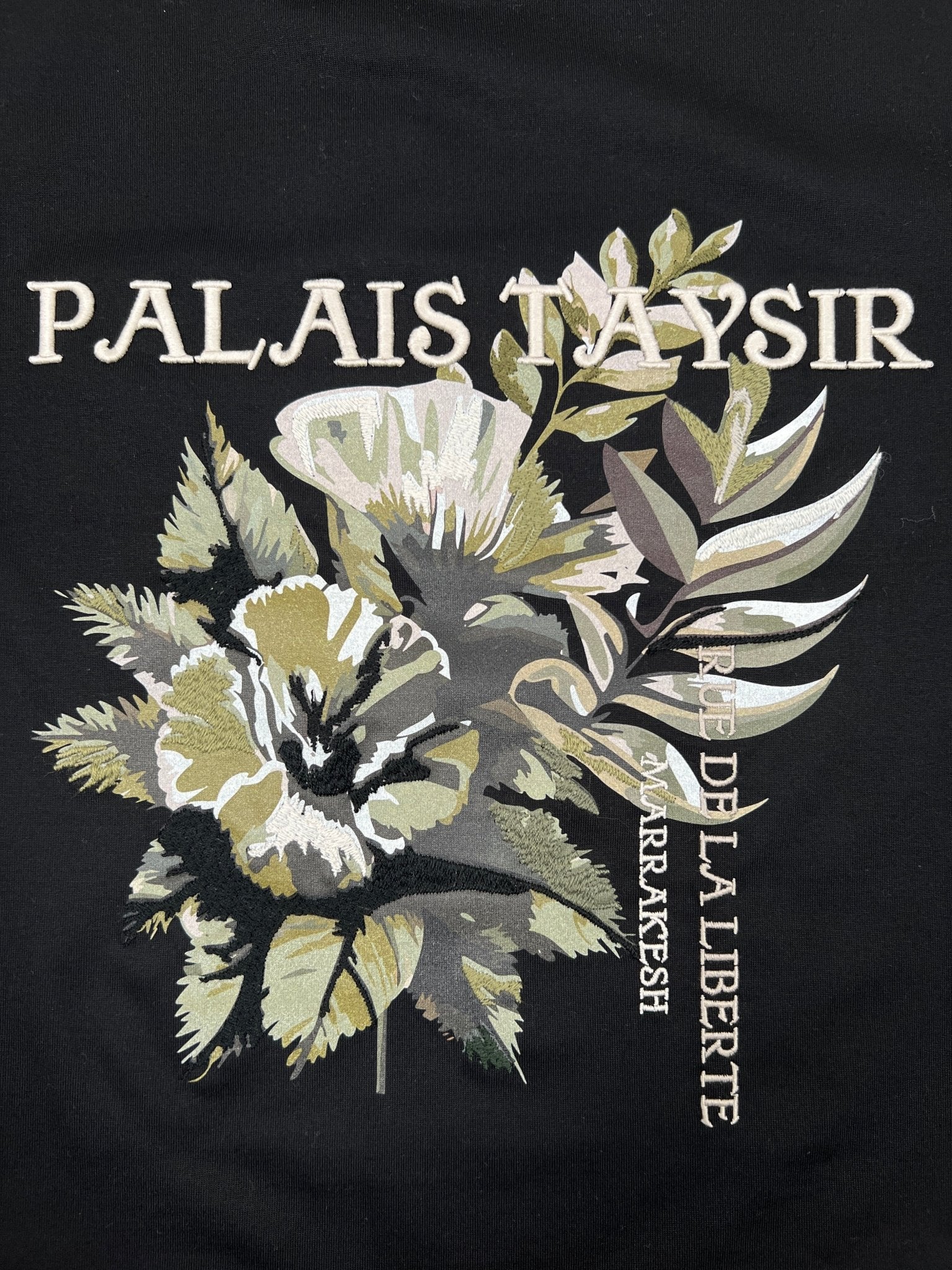 OTB T1472 Botanical Print T-Shirt for Men - Black Cotton Tee with Nature-Inspired Design | Perfect for Casual Wear, Street Style & Outdoor Adventures