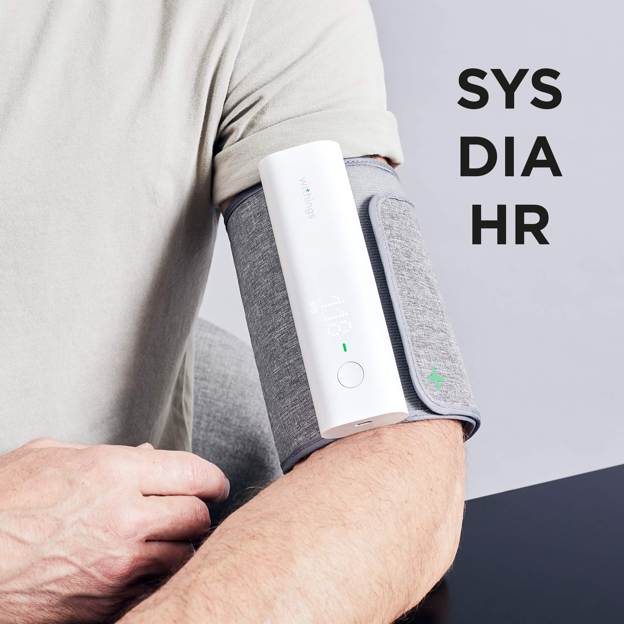 Withings BPM Connect - Smart Digital Blood Pressure Monitor with Heart Rate Tracking - FDA Cleared Arm Cuff for iOS & Android - Home Health Monitoring Device for Hypertension & Heart Health Management