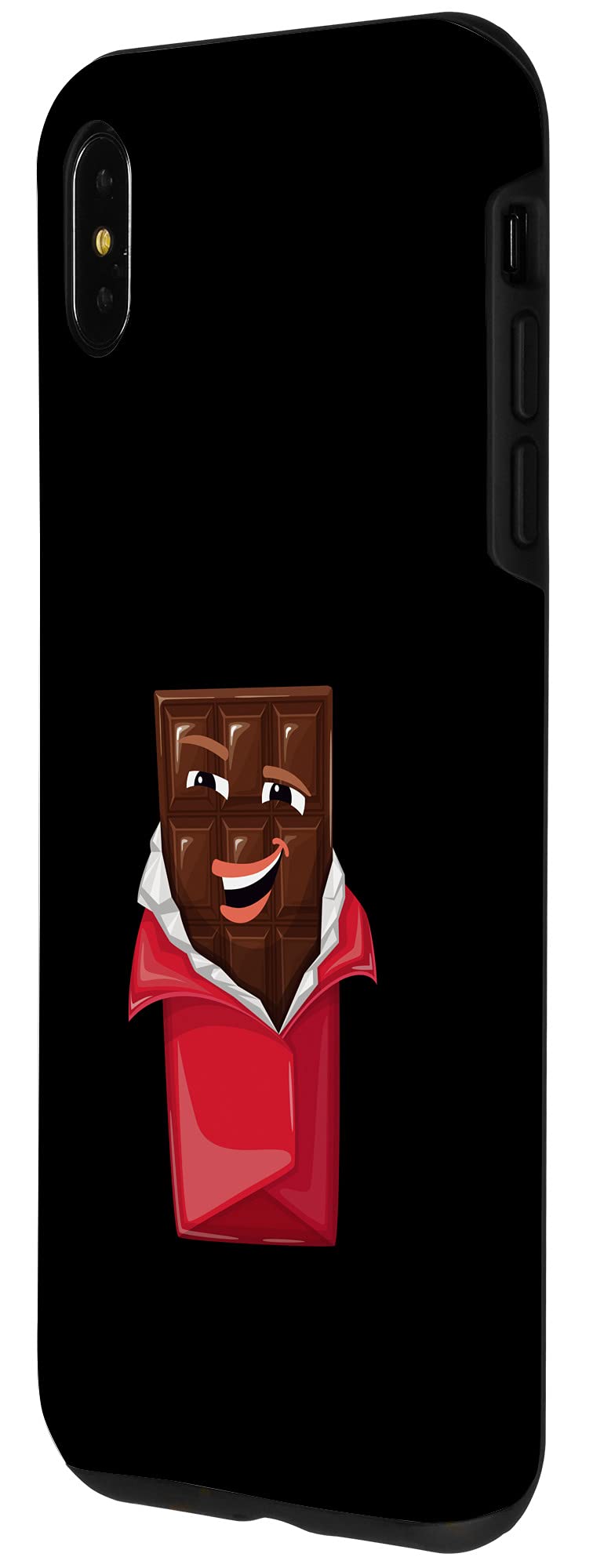 Funny iPhone XS Max Chocolate Bar Case with Smiling Face - Cute Chocolate-Themed Phone Cover for Women & Men - Perfect Gift for Chocolate Lovers, Birthday, Christmas