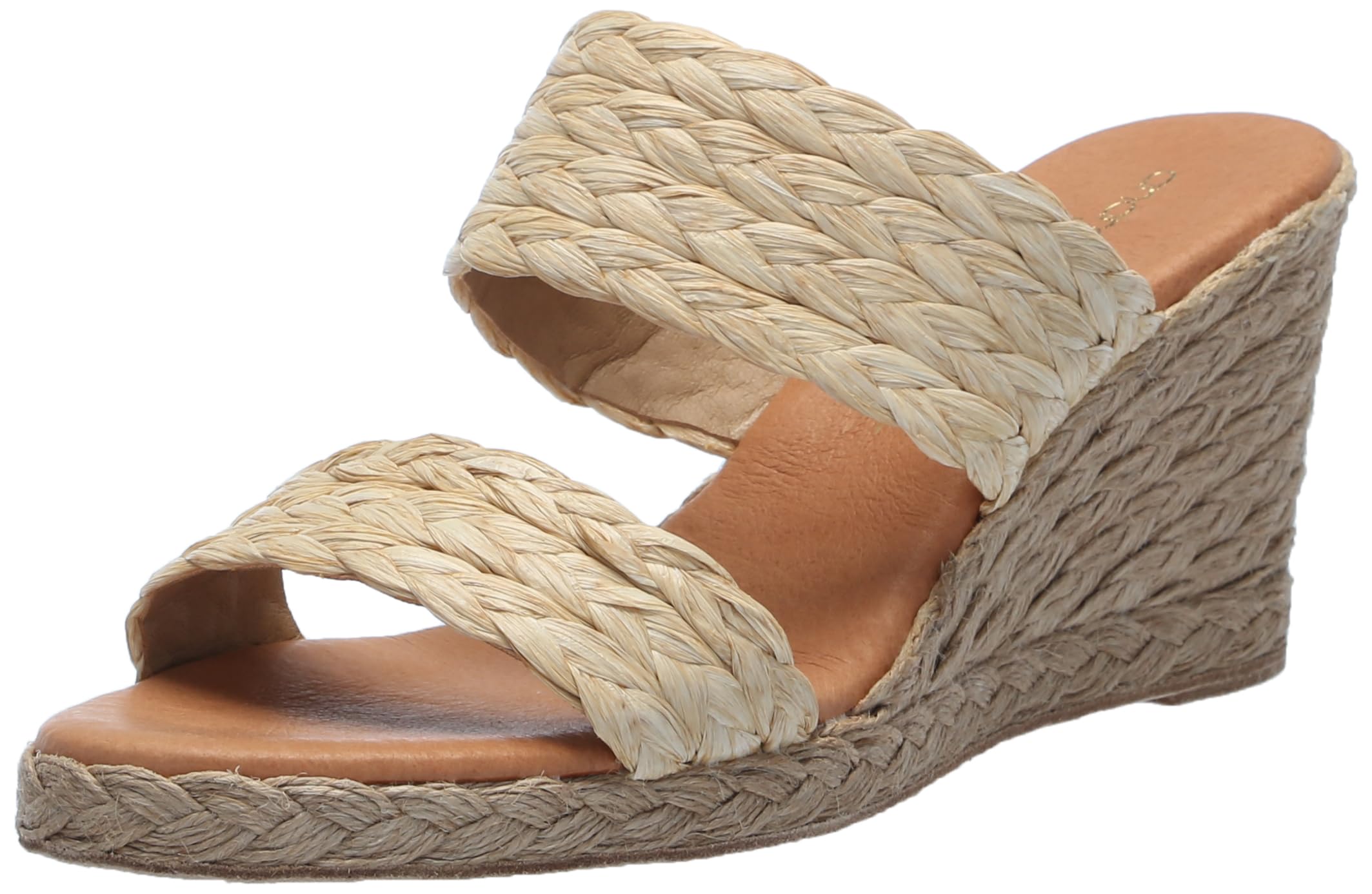 André Assous Women's Nolita Raffia Wedge Sandals - Comfortable Summer Beach Shoes for Women, Fashionable Espadrille Wedges for Casual Outings & Vacation