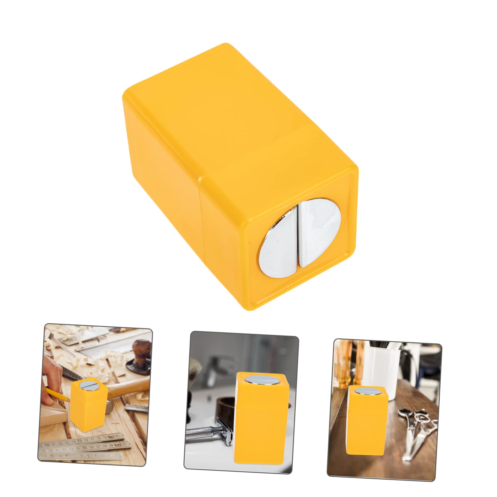 Eco-Friendly Razor Blade Disposal Box - Safe & Secure Razor Blade Recycling Container for Home & Salon Use | Yellow ABS Plastic | Perfect for Bathroom, Salon, or Travel Blade Storage