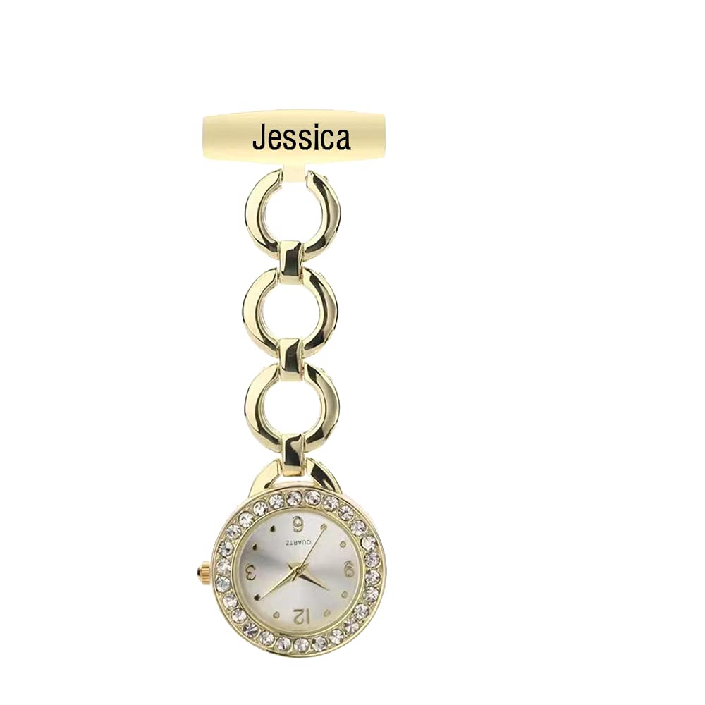 Personalized Nurse Watch for Women - Custom Clip-On Hanging Engraved Name Medical Pocket Watch | Perfect Gift for Nurses, Doctors & Healthcare Professionals | Ideal for Clinical Shifts, Hospital Duty & Medical School