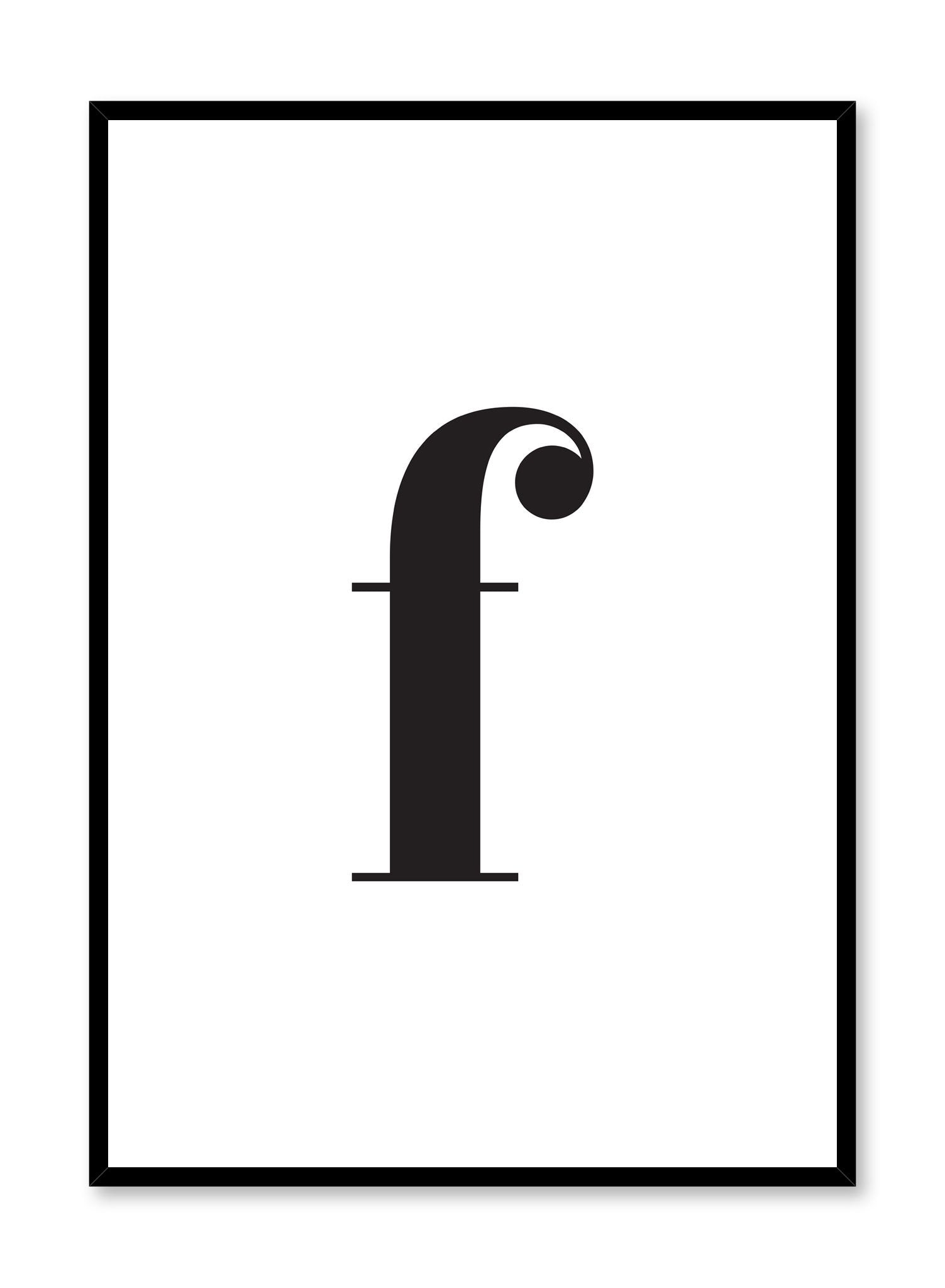 Lowercase Letter F Poster - Educational Alphabet Wall Art for Kids - Perfect for Classroom Decor, Homeschooling & Nursery Learning