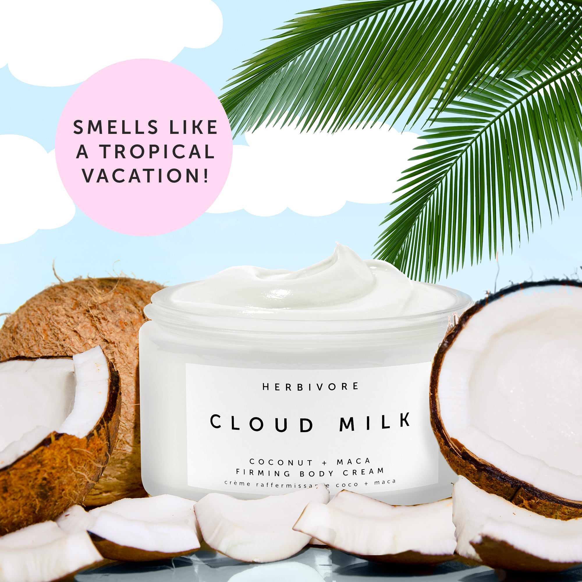 Firming Body Cream with Cloud Milk Coconut & Maca Extract - Hydrating & Tightening Skin Care for Dry Skin, Stretch Marks & Cellulite - Perfect for Post-Pregnancy & Weight Loss Body Care Routine