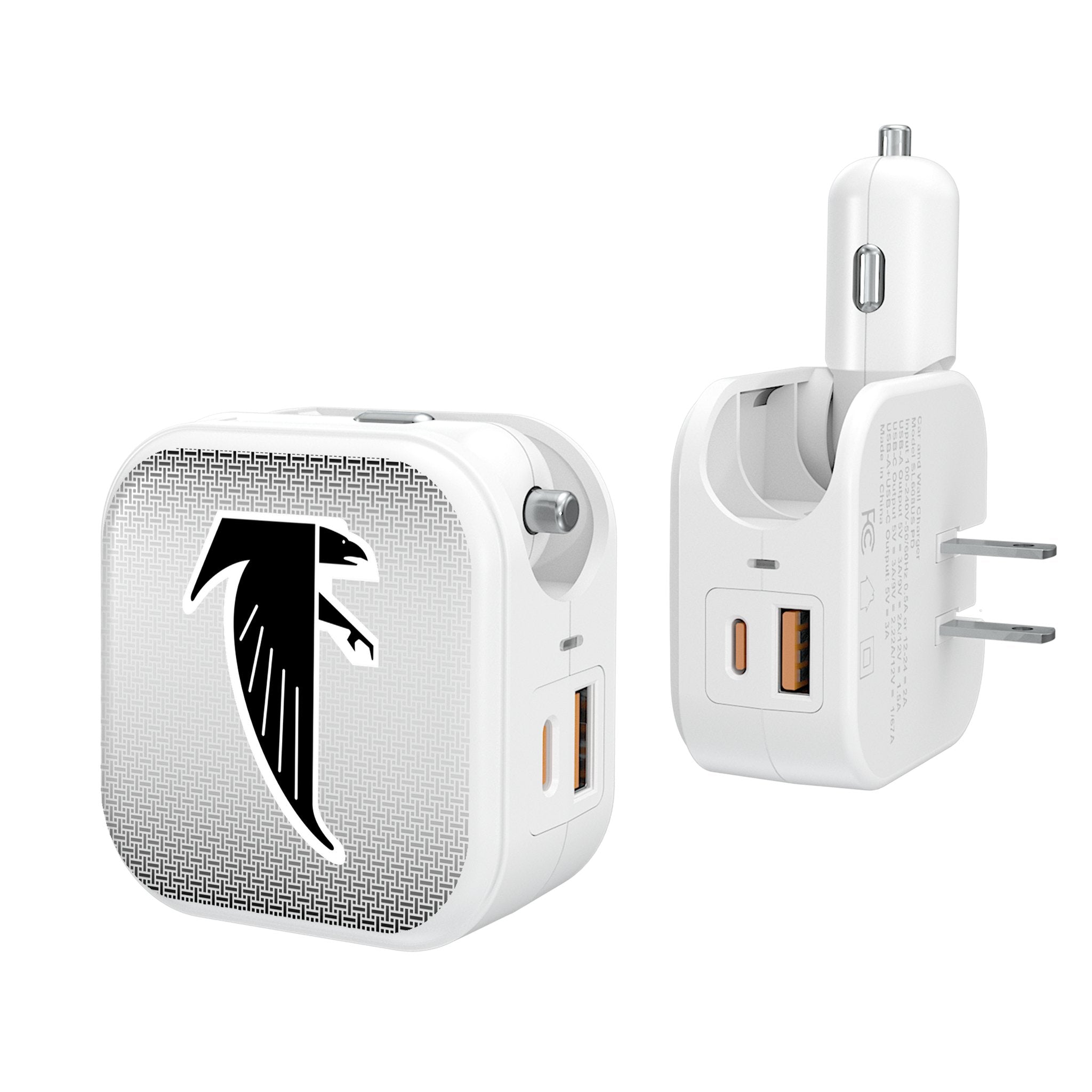 Atlanta Falcons Classic 2-in-1 USB Charger - Fast Charging Cable for iPhone & Android - Perfect for Home, Office & Travel
