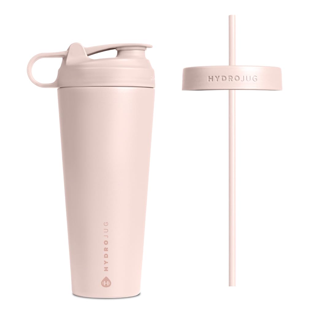 HydroJug 24oz Stainless Steel Shaker Bottle for Protein Shakes, Gym & Workout - Vacuum Insulated, BPA-Free, Temperature Control - Perfect for Fitness, Bodybuilding, Smoothies & Iced Coffee On The Go