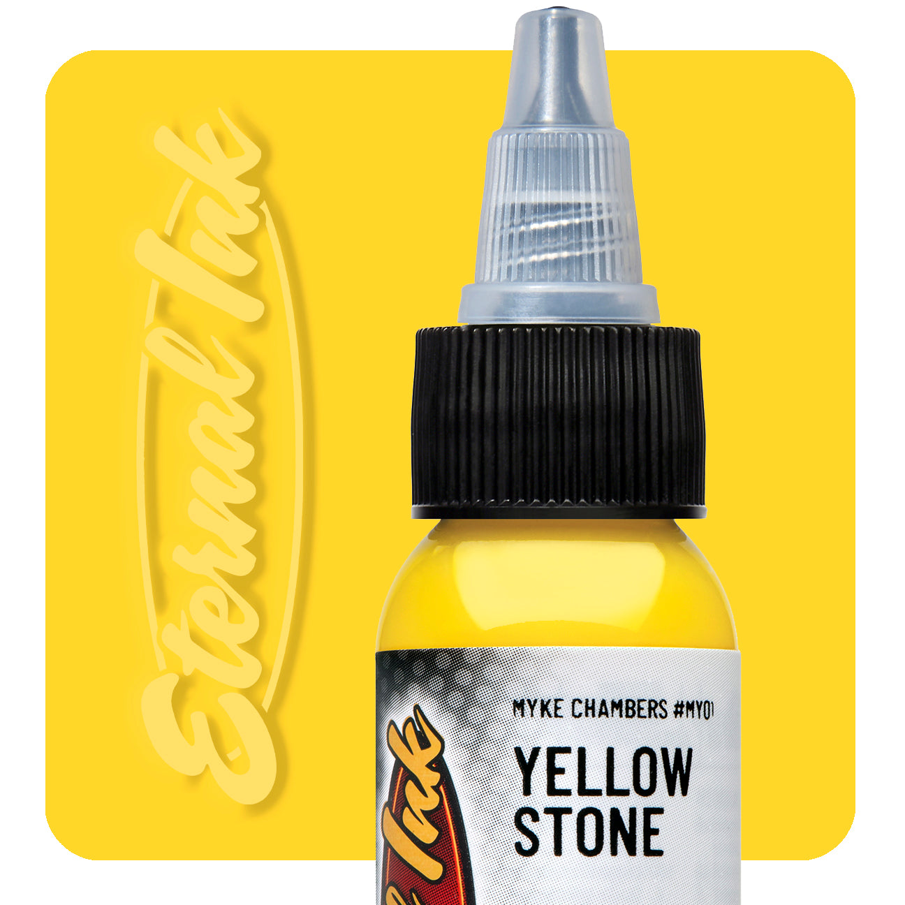 Eternal Myke Chambers Yellow Stone Tattoo Ink 1oz - Professional Tattoo Ink for Artists, Vibrant Colors, Long-Lasting - Perfect for Tattoo Studios, Body Art, and Permanent Makeup