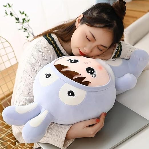 Super Soft Plush Rabbit-Ear Teddy Bear Doll - Cute Stuffed Animal Toy & Comfort Pillow for Kids, Girls & Adults (35cm, Pink) - Perfect for Gifts, Bedtime Cuddling & Nursery Decor