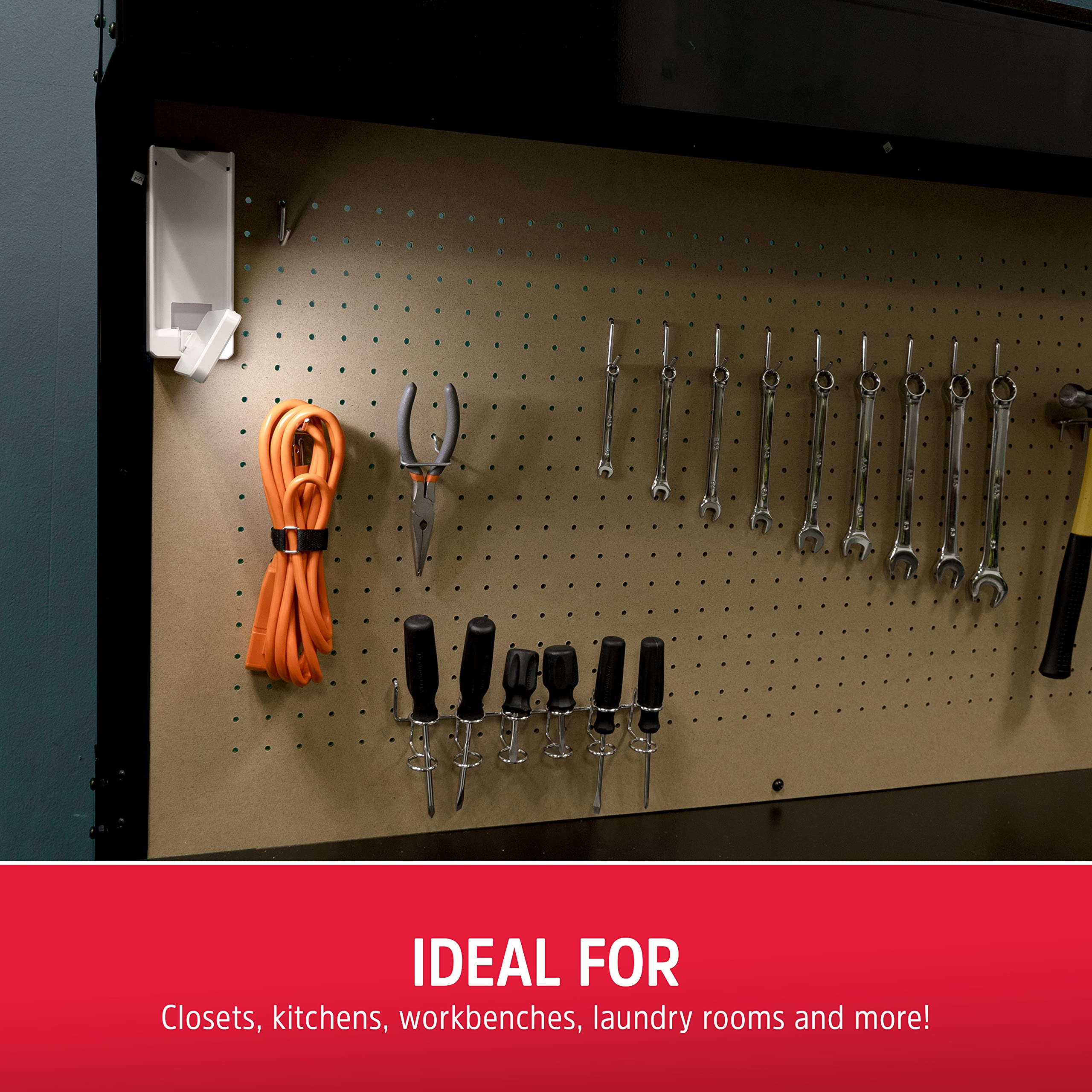 Energizer Swivel LED Touch Light - Battery Operated, 35 Lumens Wireless Closet Light - Perfect for Under Cabinet, Closet, Hallway, Workbench, Bathroom, Pantry & Laundry Room - White (Model 38362) - Ideal for Nighttime Navigation, Small Spaces & Emergency Lighting