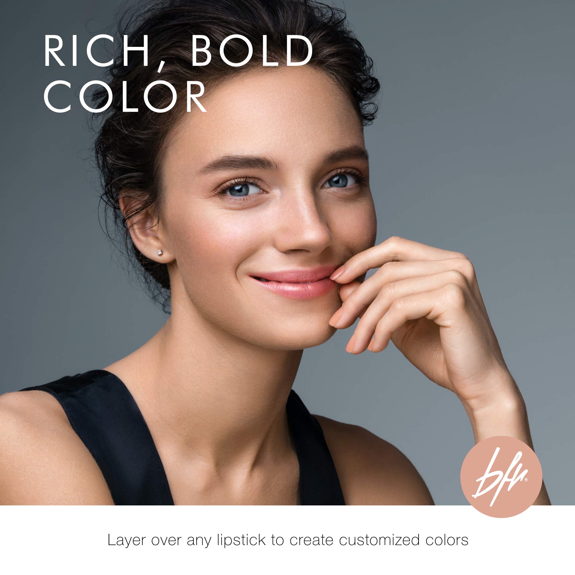 Beauty For Real Lip Gloss + Shine - Light My Fire Opaque Red | Non-Sticky Plumping & Hydrating Lip Gloss with Marine Collagen | Everyday Wear, Mirror in Cap | 0.15 fl oz | Perfect for Date Night, Office & Special Occasions