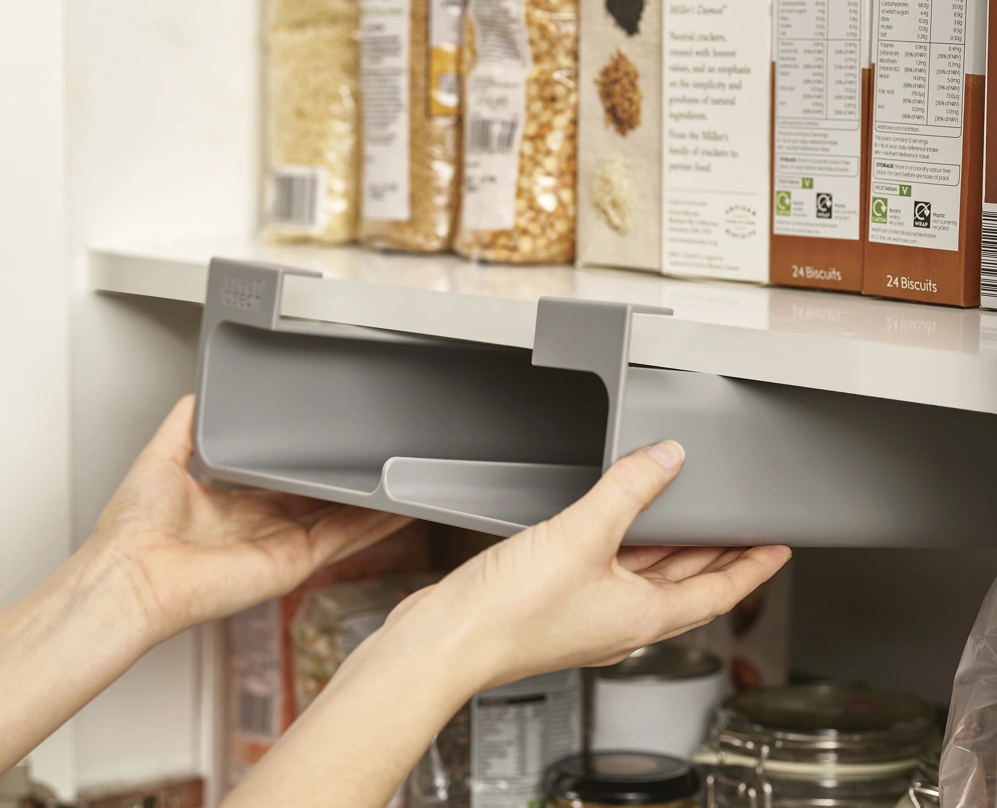 CupboardStore™ Kitchen Film, Foil & Plastic Bag Organizer - Space Saving Storage Solution for Food Wrap, Aluminum Foil & Ziploc Bags | Perfect for Pantry, Cabinet & Drawer Organization