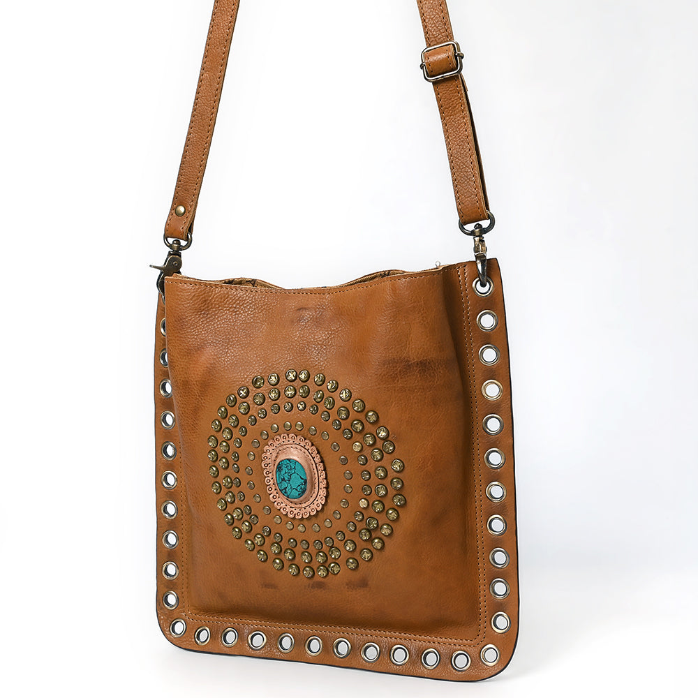 ADBGM353A Genuine Leather Women's Western Handbag Purse - American Darling Crossbody Bag for Casual Outings & Cowgirl Fashion