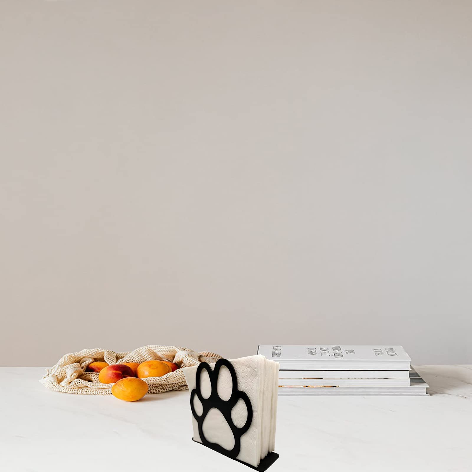 Animal Paw Print Napkin Holder - Freestanding Tissue Dispenser for Kitchen, Restaurant & Party Decor | Cute Dog Paw Design for Home, Wedding & Picnic | Perfect for Dining Table, Buffet Setup & Gift Giving