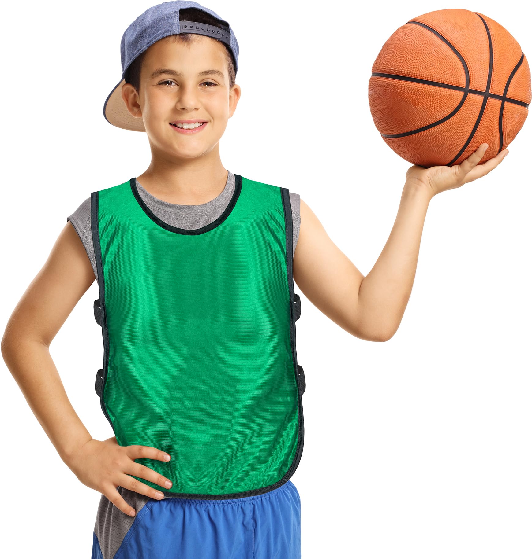 HIRQUITICKE Reversible Soccer Training Bibs for Adults & Youth - Breathable Mesh Sports Pinnies for Soccer, Basketball, Football Team Practice - Perfect for Drills, Scrimmages & Tournaments