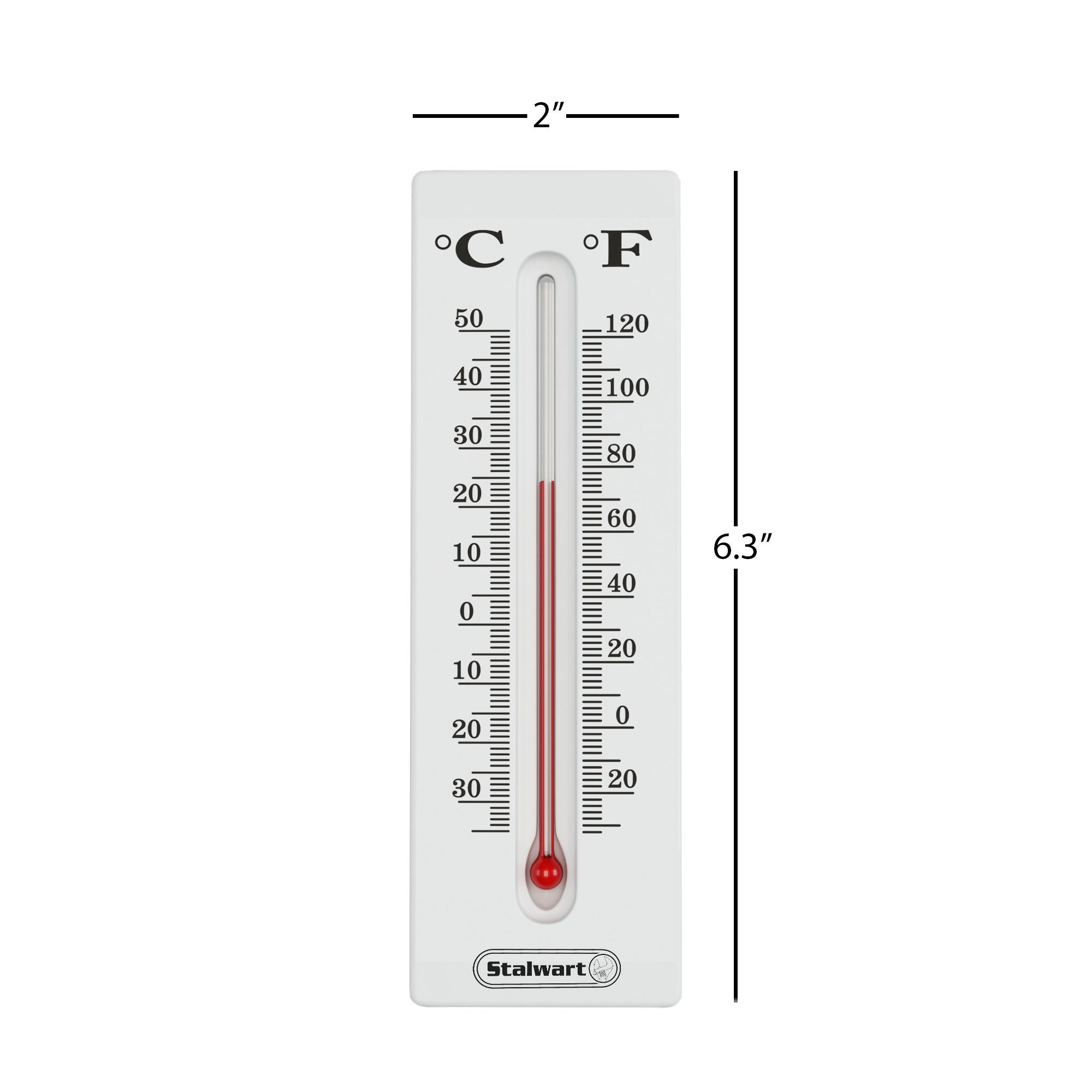 Stalwart Wall Mount Thermometer with Key Storage - Indoor/Outdoor Temperature Reading for Home, Car & Safe Keys | Perfect for Garage, Shed, or Backyard Use