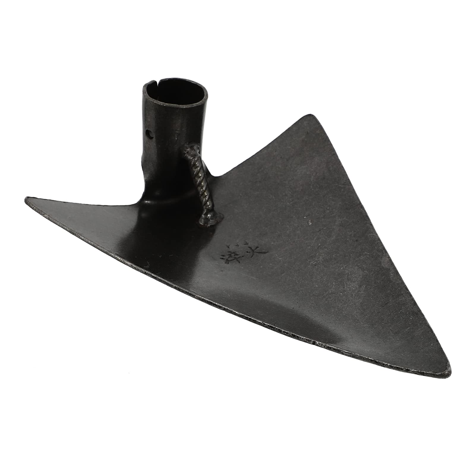 DOITOOL Triangle Hoe Head - Heavy Duty Steel Gardening Hoe for Digging and Weeding - 27x20cm Round Eye Replacement Hoe Head (Black) - Perfect for Vegetable Gardens, Flower Beds, and Farmland Maintenance