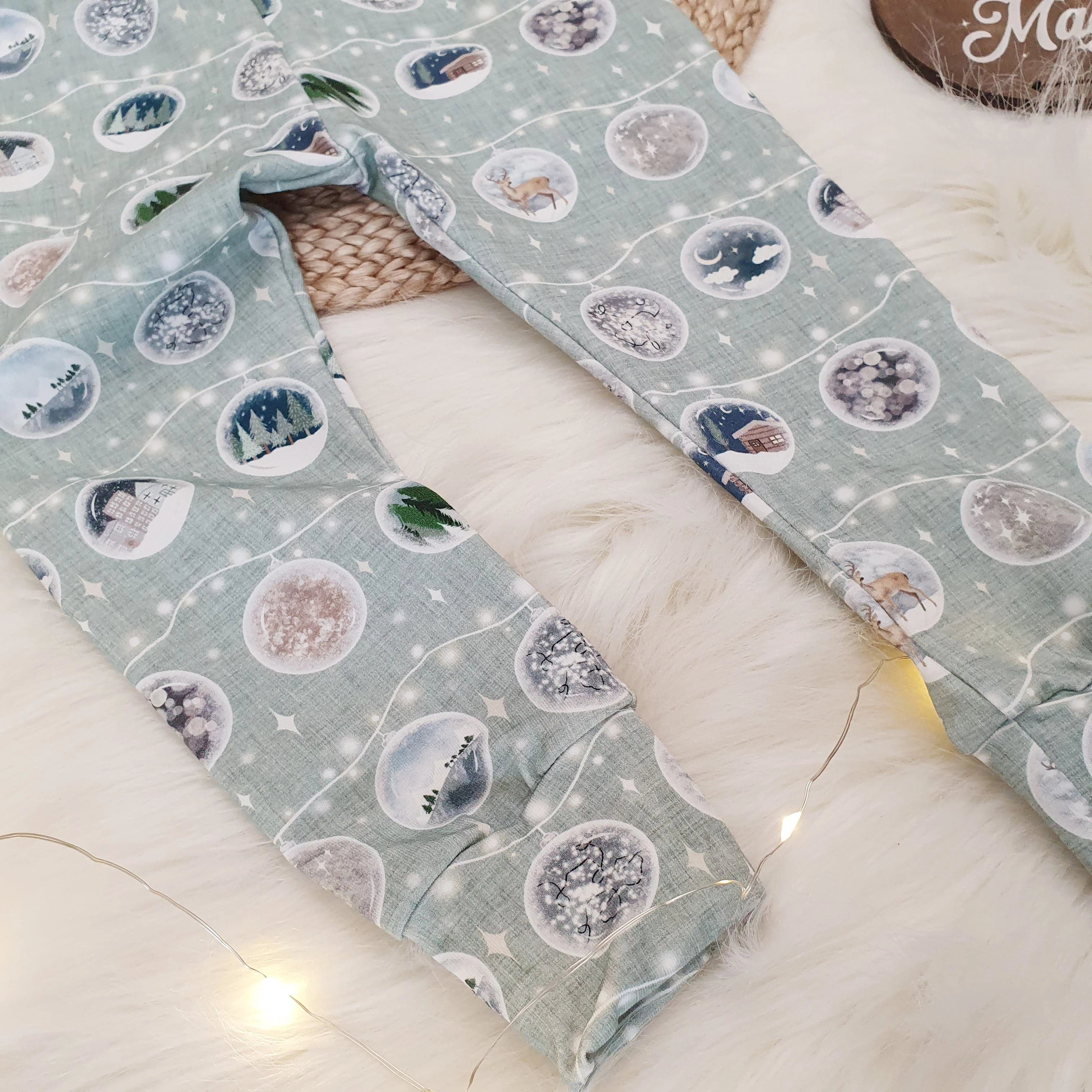 Festive Christmas Leggings with Bauble Designs for Kids 0-10 Years | Holiday Outfits & Family Matching Pajamas