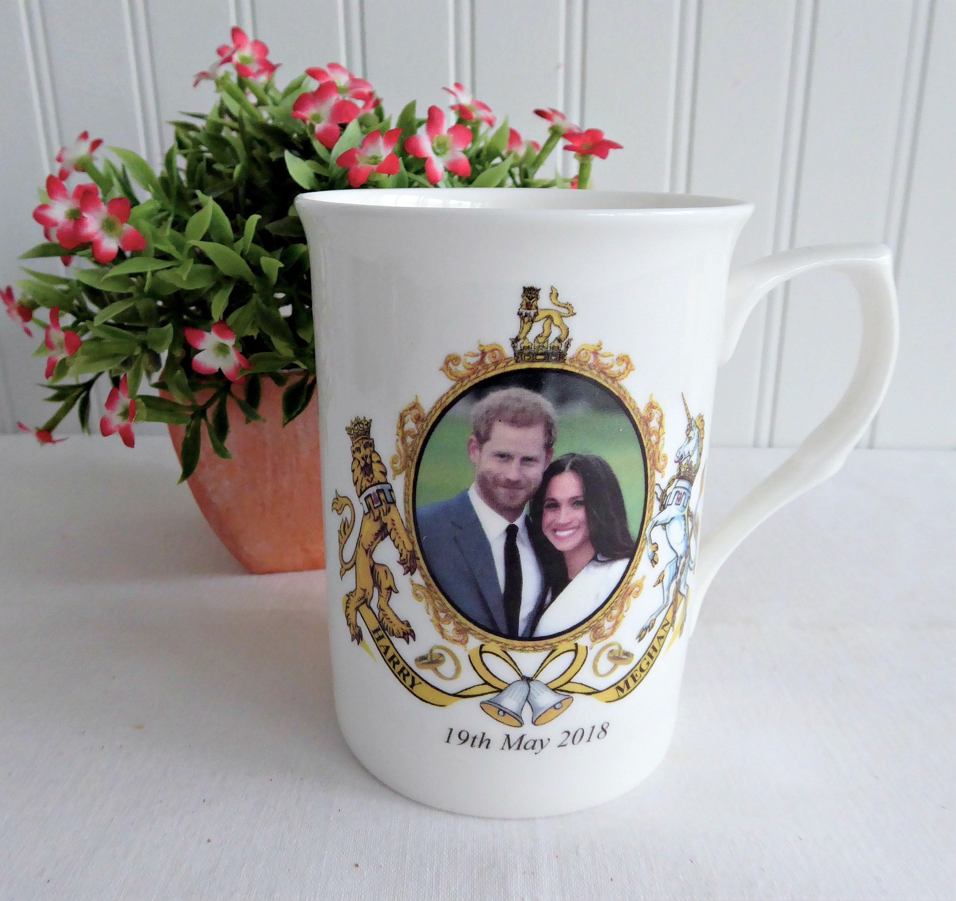 Prince Harry & Meghan Markle Royal Wedding Commemorative Mug - Adderley Fine Bone China Collectible (2018 Edition) - Perfect for Tea, Coffee & Royal Memorabilia Collectors