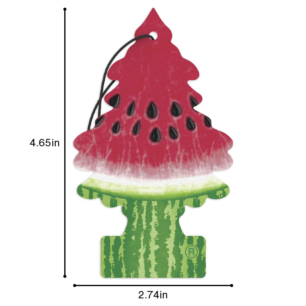 Little Trees Air Fresheners - 24 Pack Hanging Car Air Fresheners with Long Lasting Watermelon Scent | Freshen Your Car, Home, Office & Small Spaces