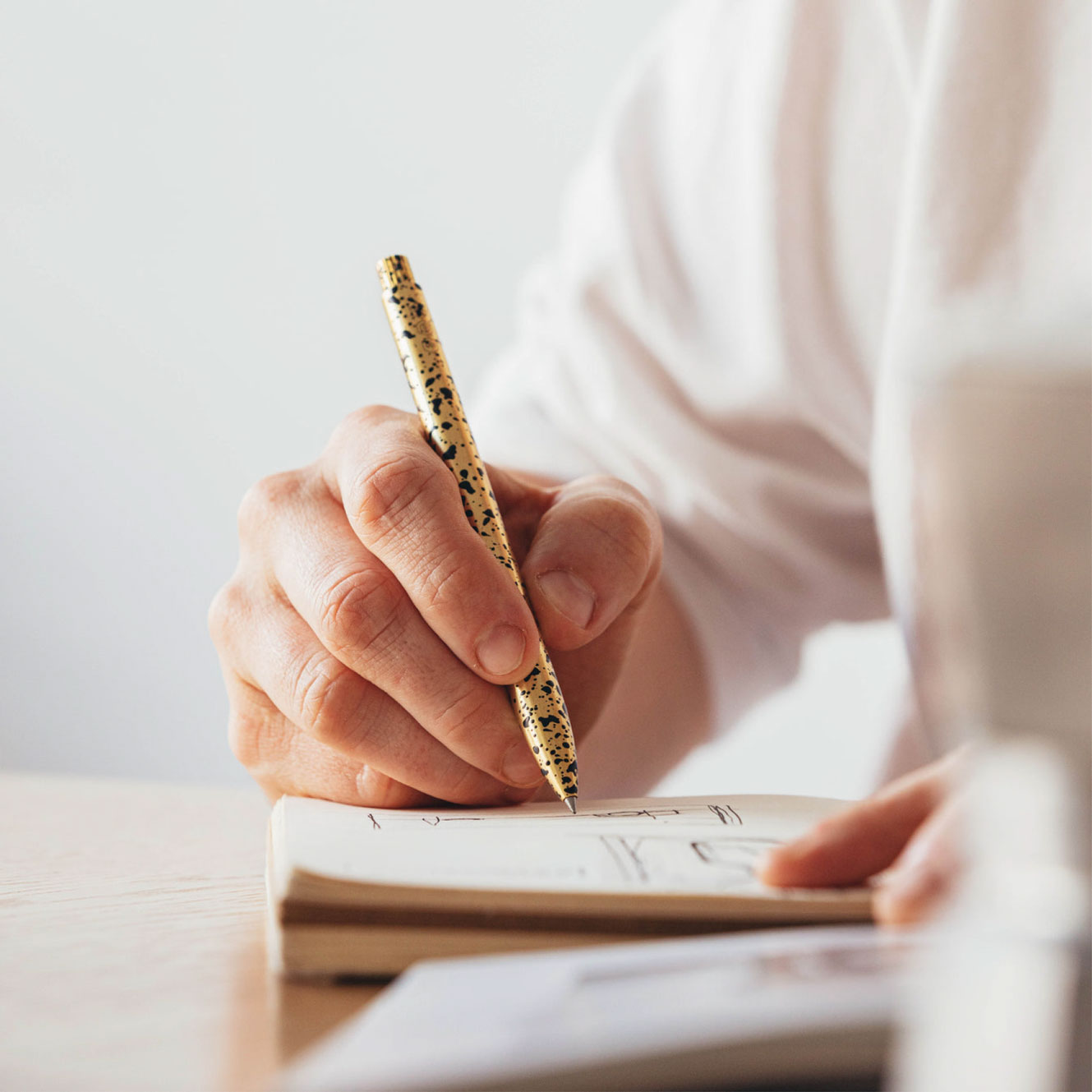 Ajoto Premium Brass Rollerball Pen - Stardust Finish | Elegant Writing Instrument for Professionals, Gifts & Everyday Use