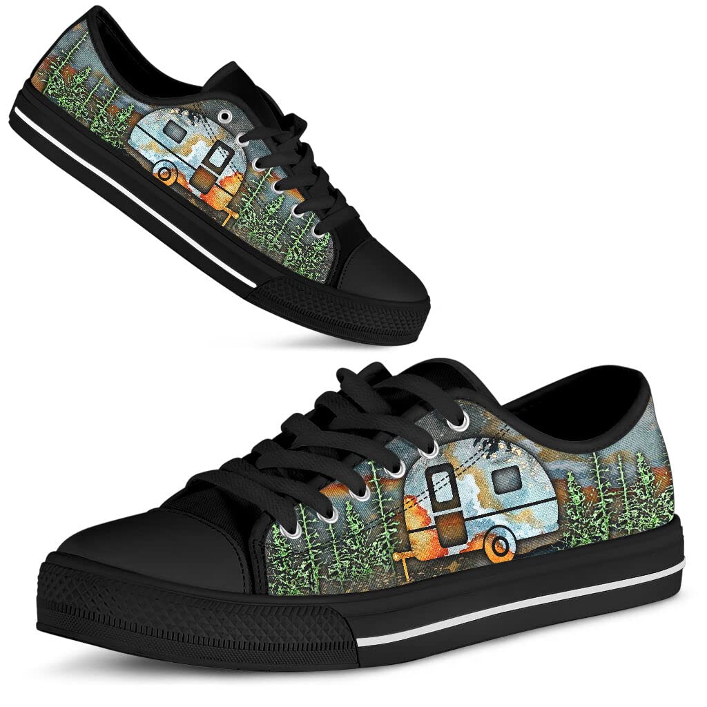**Men's & Women's Forest Camping Canvas Low Top Sneakers - Breathable Hiking Shoes with Gift Box - Perfect for Outdoor Adventures, Camping Trips & Nature Walks**