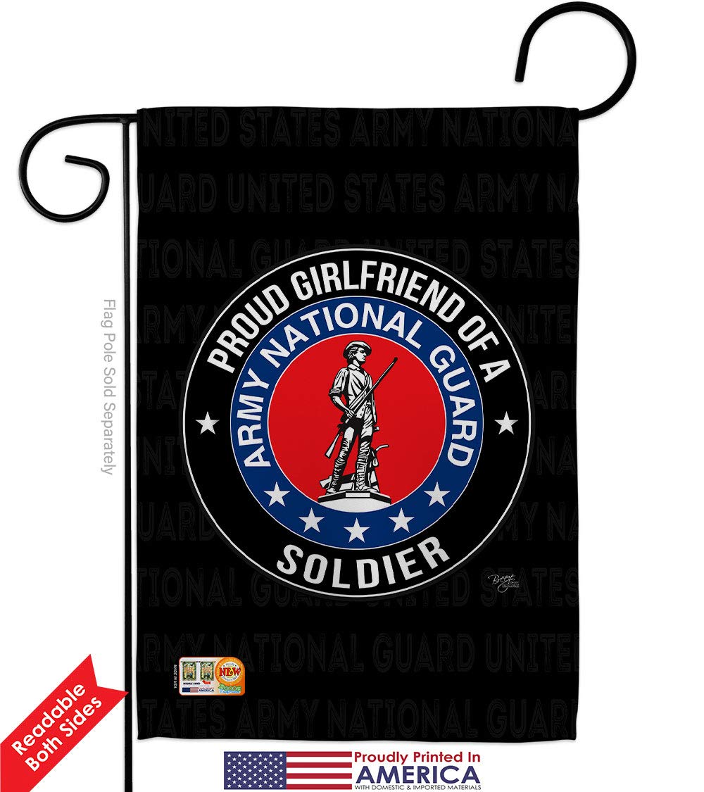 Army Girlfriend Garden Flag Set - Double-Sided 13x18.5in - Military Yard Decor