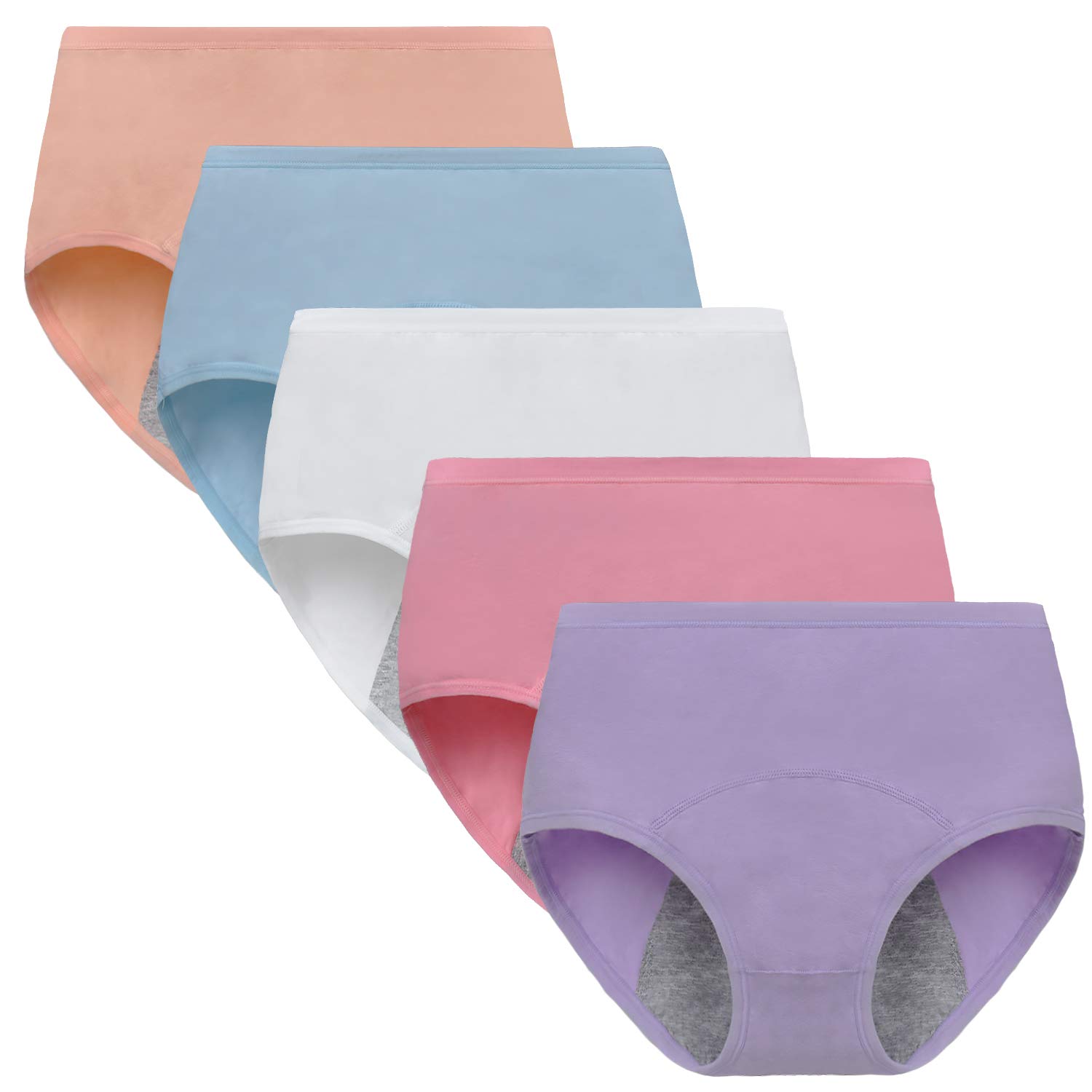 **Anntry Big Girl's Cotton Menstrual Period Panties – Leakproof, Breathable Underwear for Teens & Women – Postpartum & Heavy Flow Protection (Must Wear with Pad or Tampon) – Ideal for School, Sports & Overnight Use**