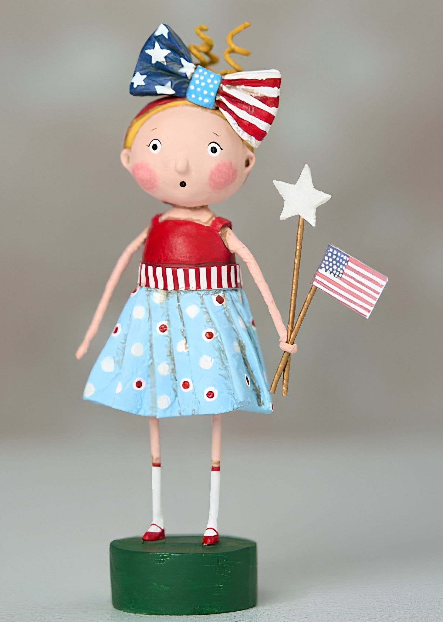 Patriotic Lori Mitchell Figurine - American Spirit Collectible Doll - New 2025 Edition - Perfect for Home Decor, Gift Giving & Holiday Displays