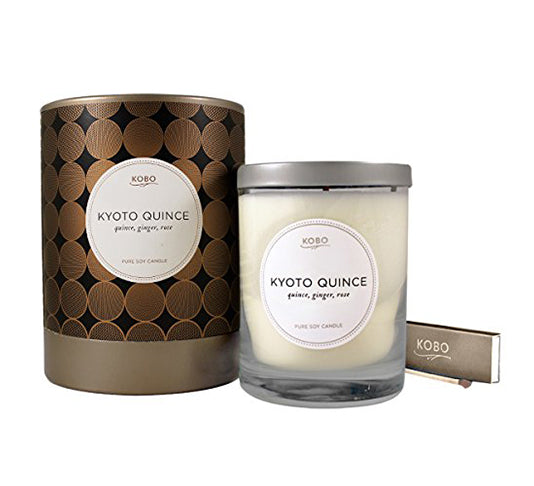 Kobo Kyoto Quince Scented Filament Candle - Handmade Aromatherapy Candle for Relaxation, Meditation & Home Decor