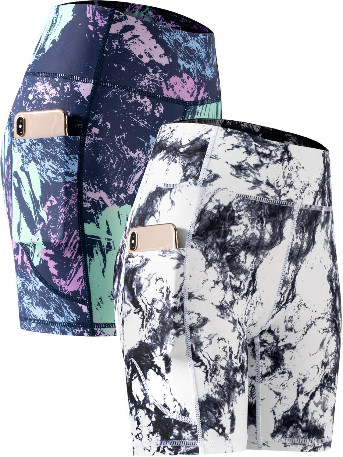 CADMUS High Waist Yoga Shorts for Women - 3/4/6/7/8 Inch Inseam Naked Feeling Workout Running Biker Shorts - Perfect for Yoga, Gym, Running & Lounge Wear