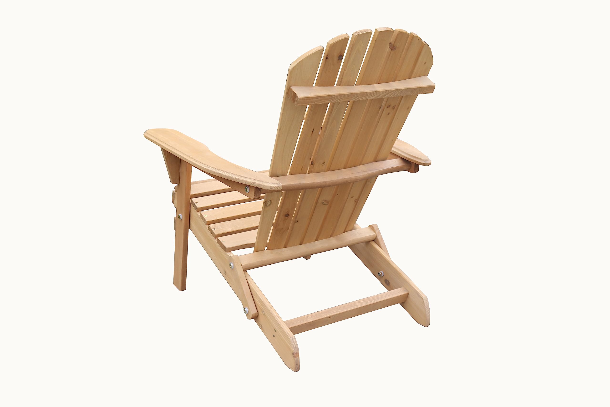 BTEXPERT Set of 2 Folding Adirondack Chairs - Half Assembled Outdoor Wooden Lounge Chairs for Patio, Lawn, Garden, Backyard, Deck, Fire Pit, Pool & Beach - 350lb Weight Capacity - Perfect for Relaxing, Sunbathing and Outdoor Gatherings