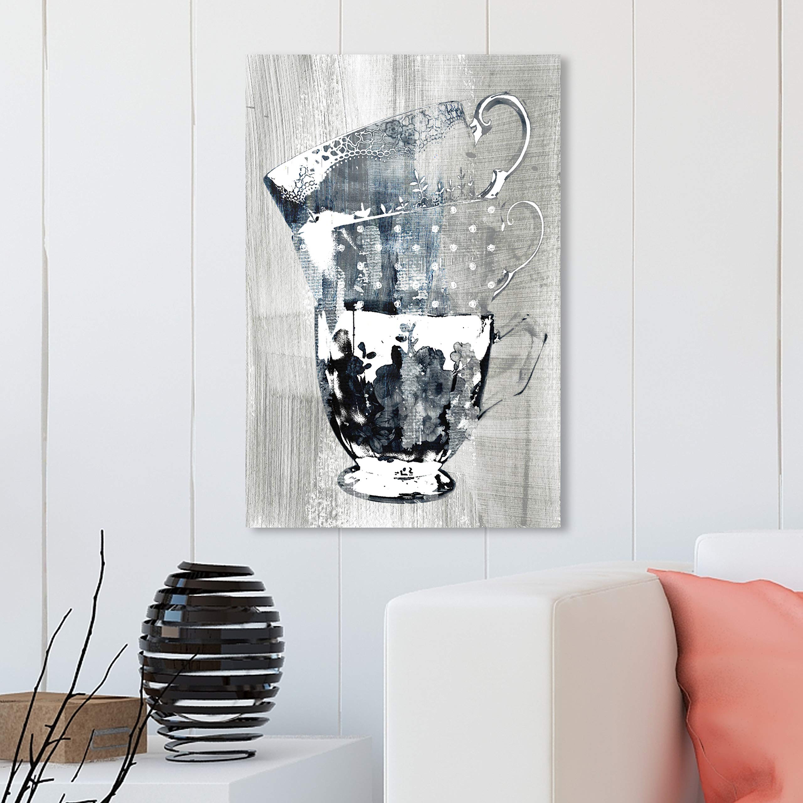 Oliver Gal Artist Co. Coffee Cups Screenprint Wall Art Canvas Print - 20